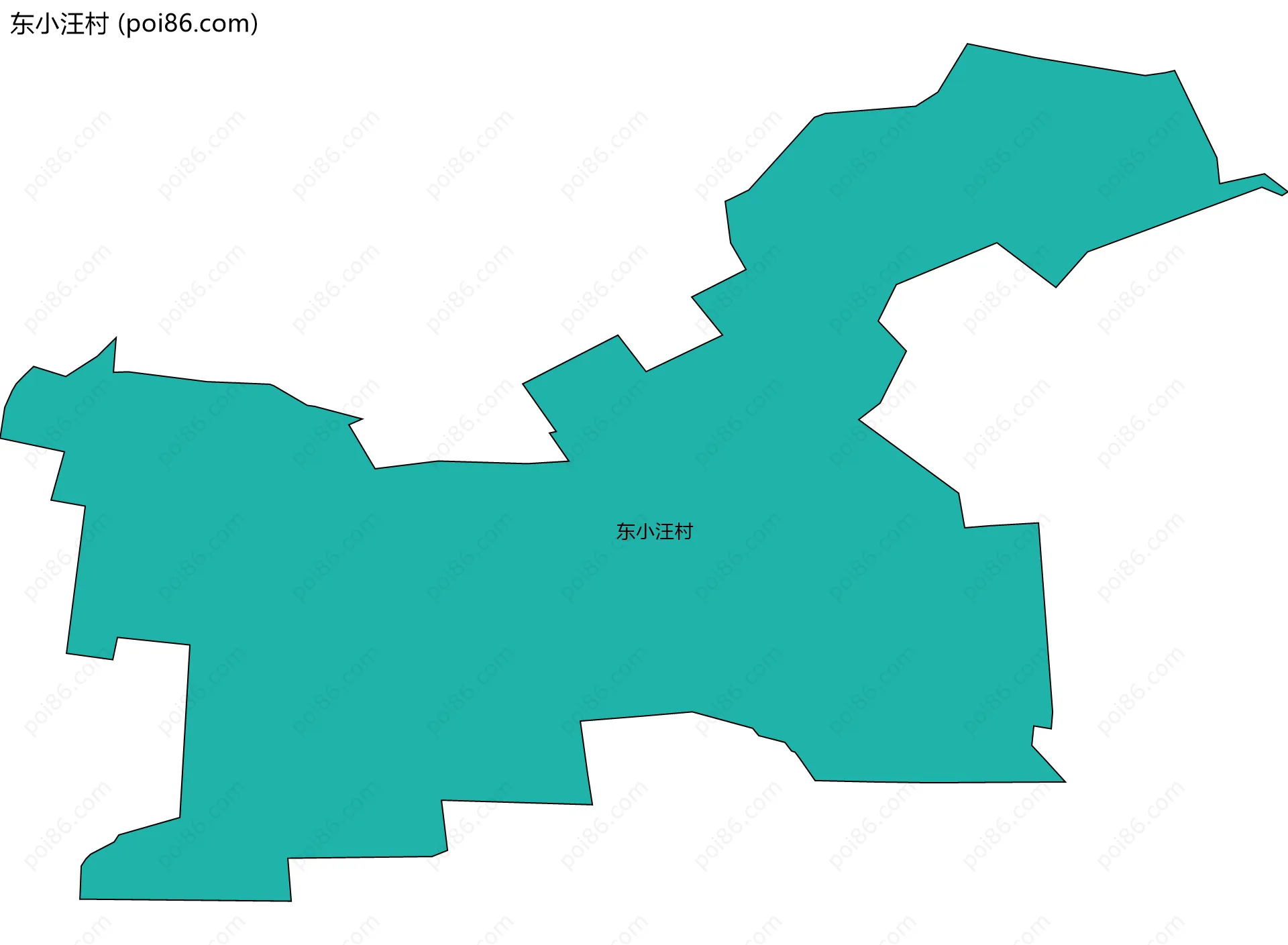 东小汪村边界地图