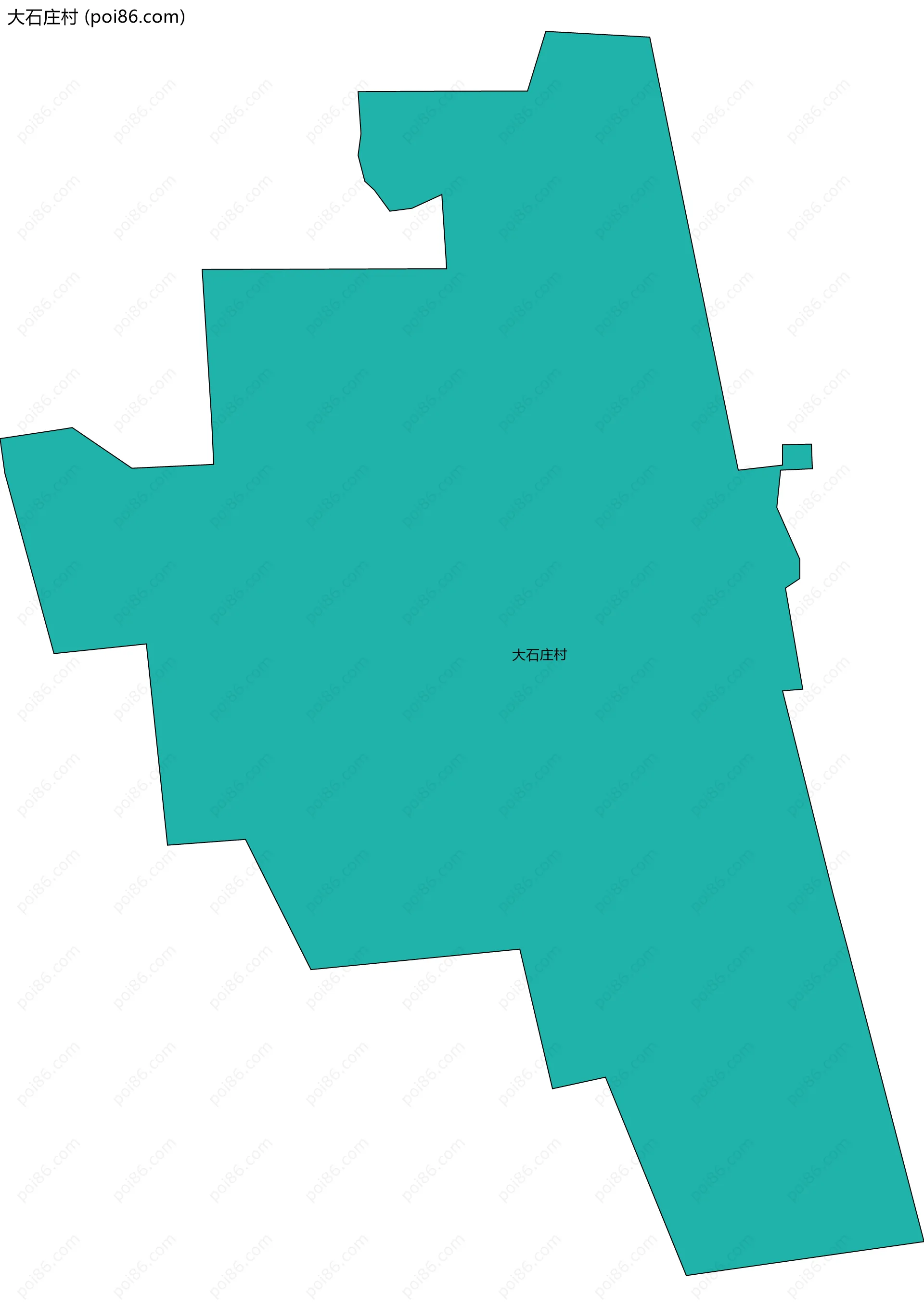 大石庄村边界地图