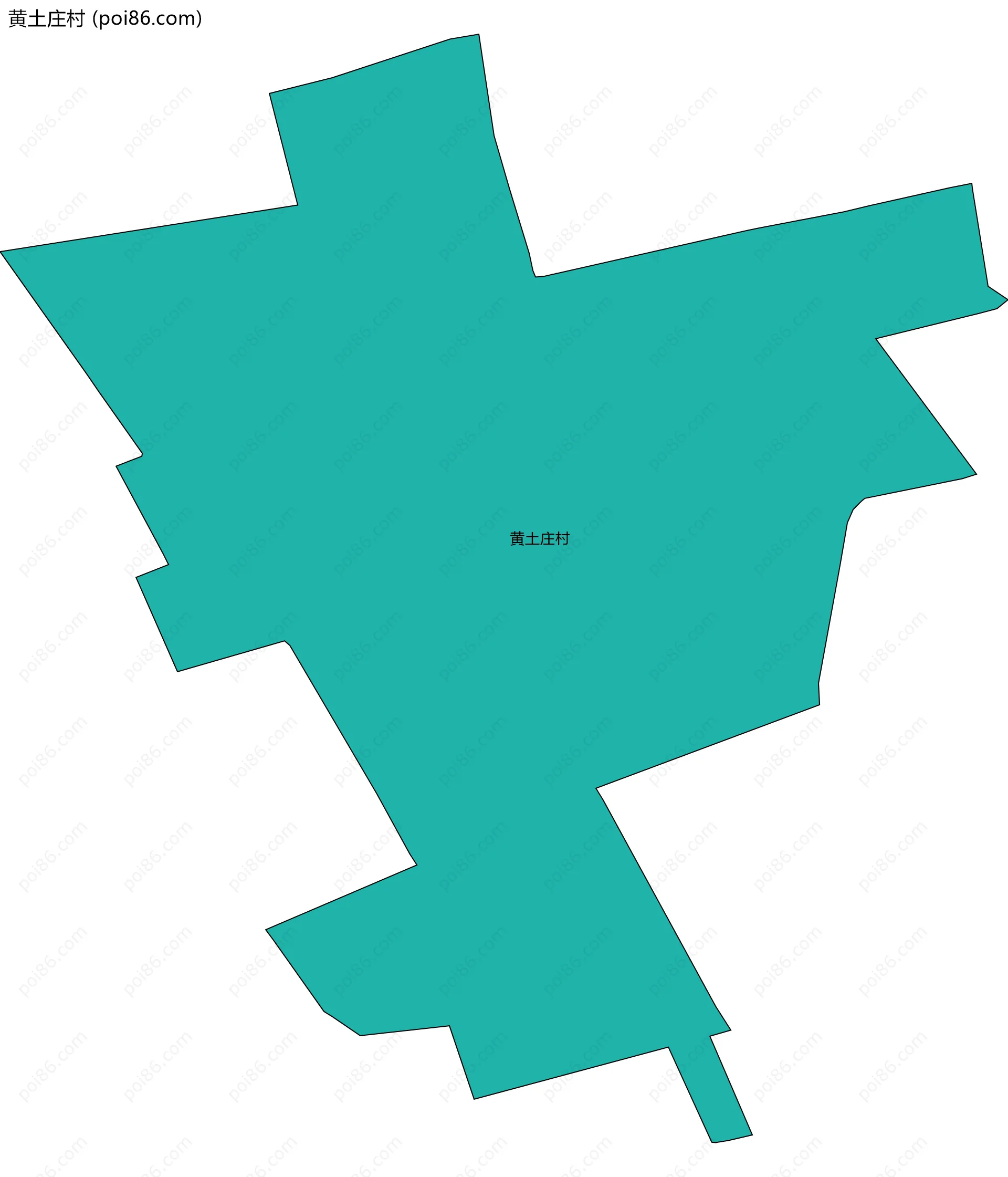 黄土庄村边界地图
