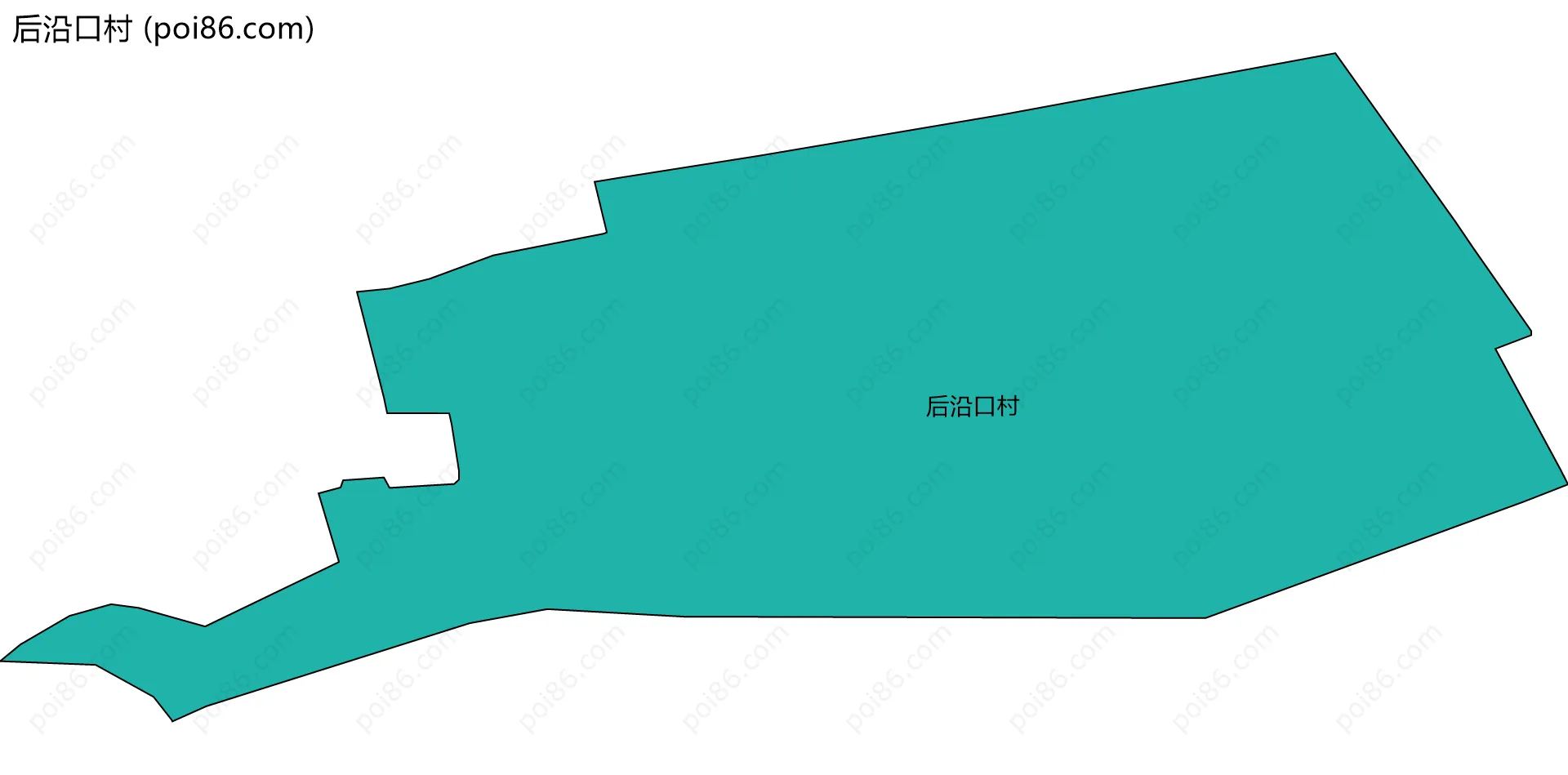 后沿口村边界地图