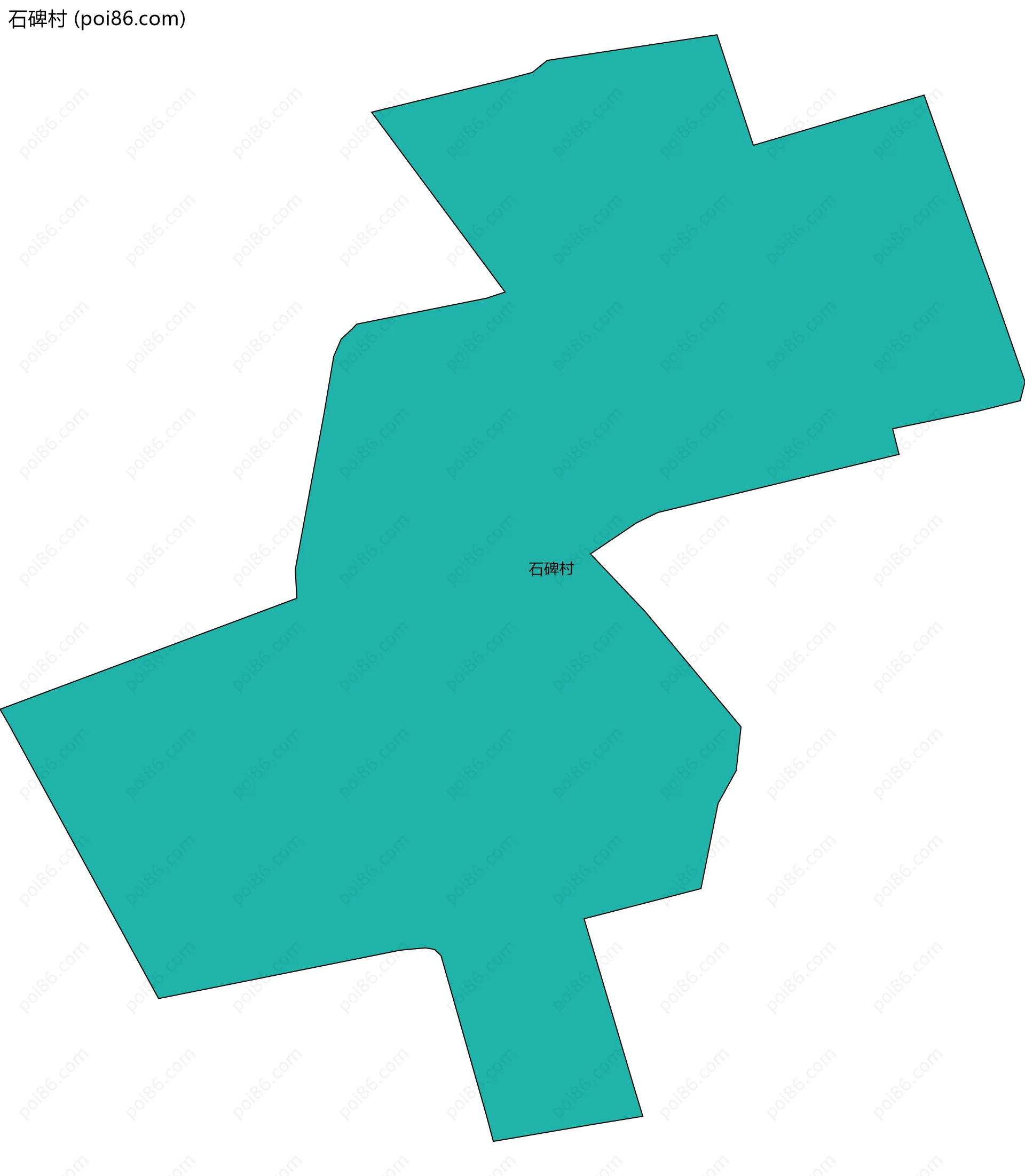 石碑村边界地图