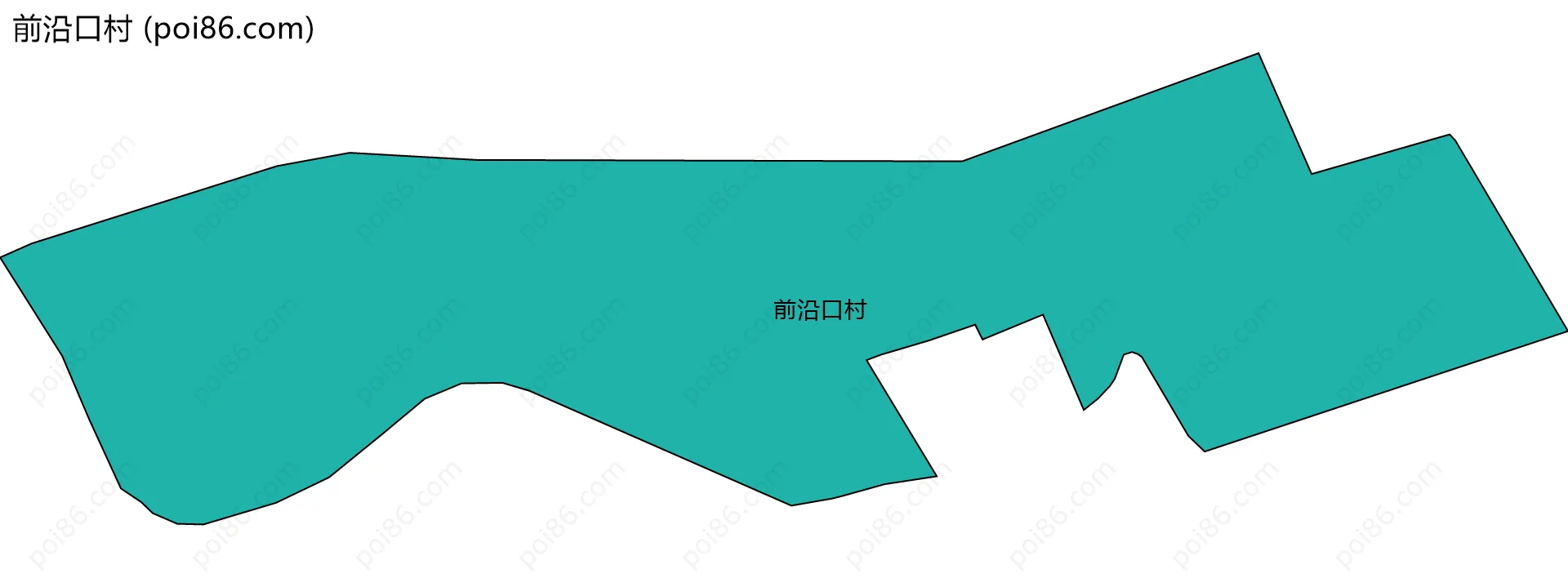 前沿口村边界地图