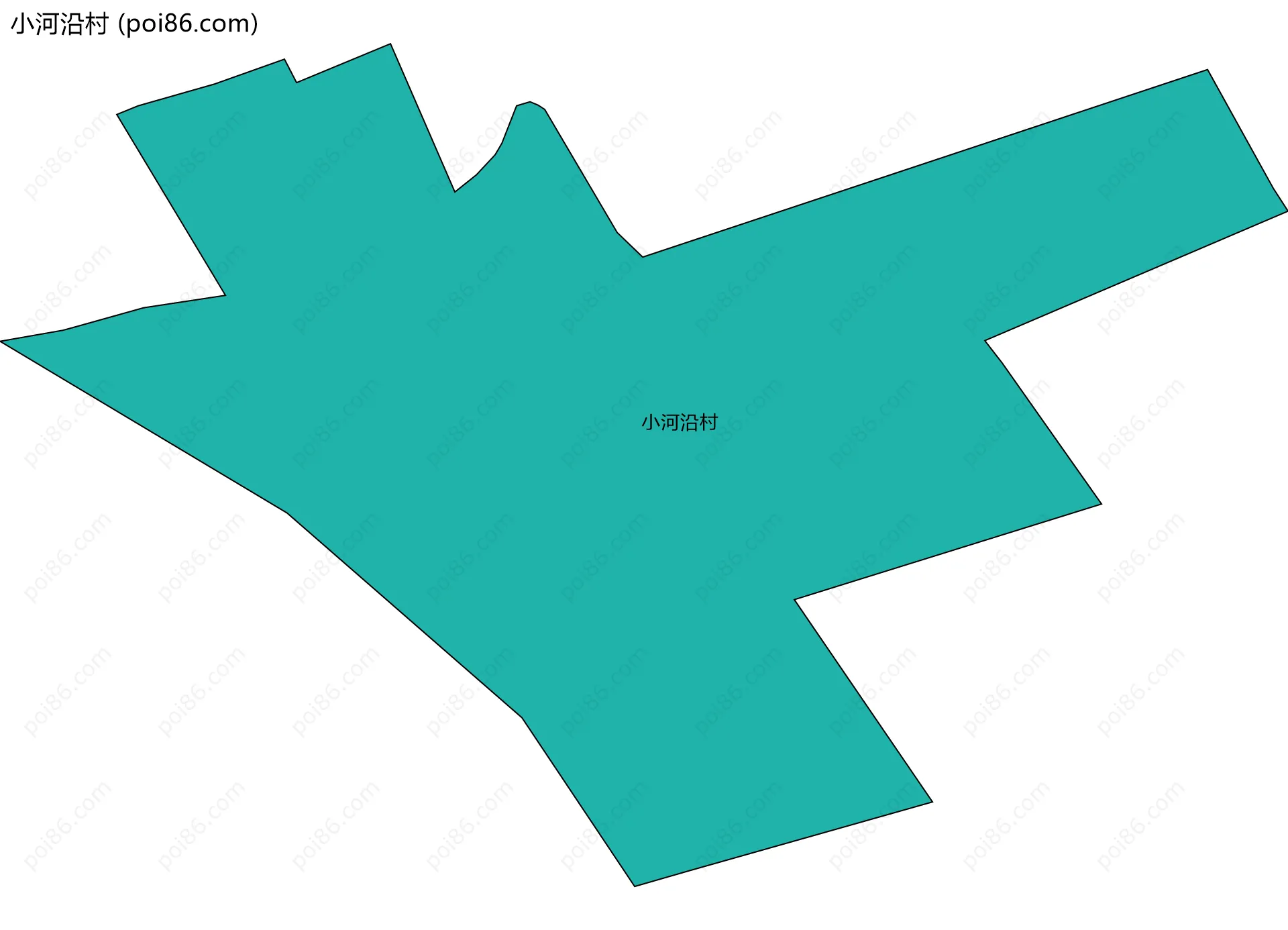 小河沿村边界地图