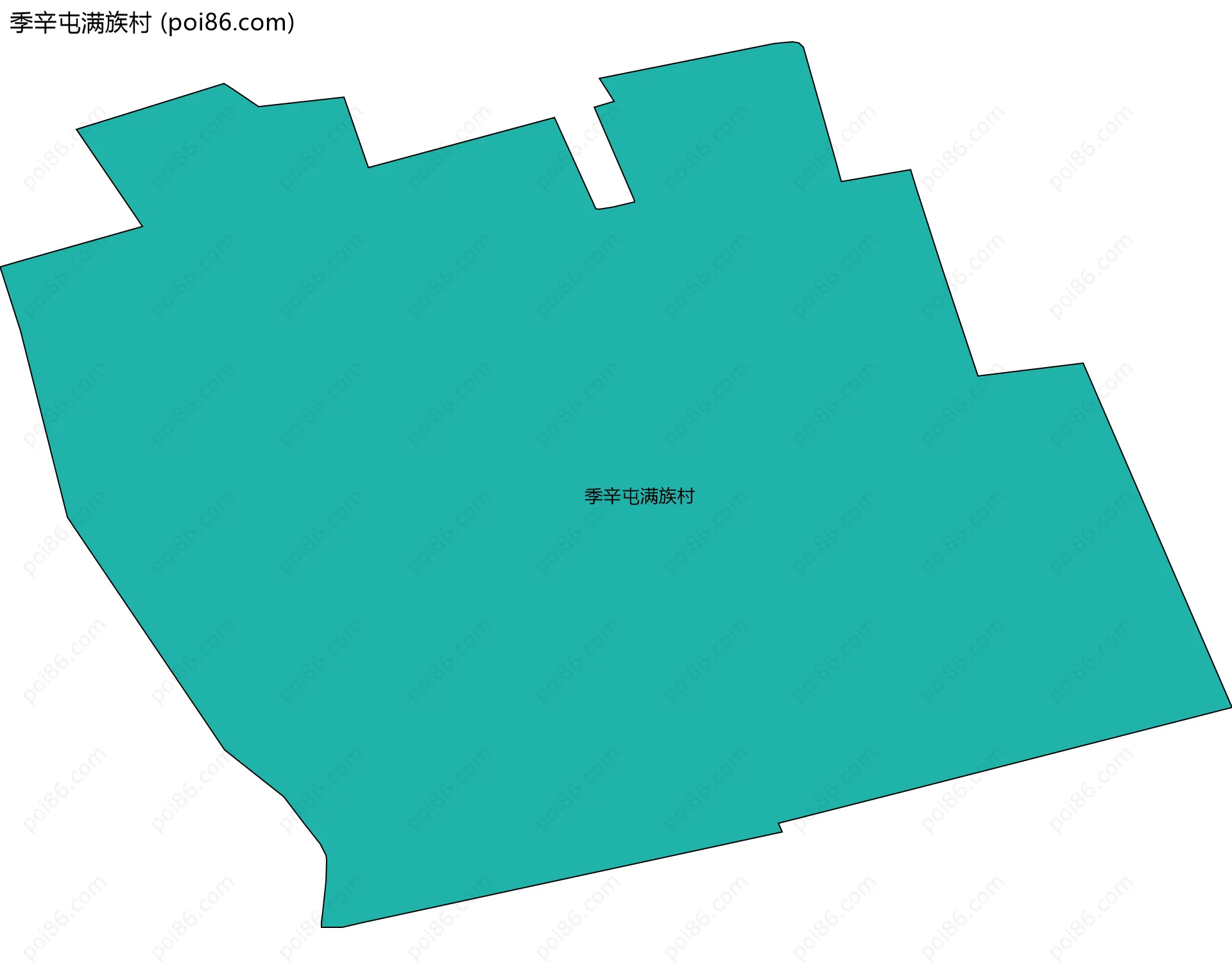 季辛屯满族村边界地图
