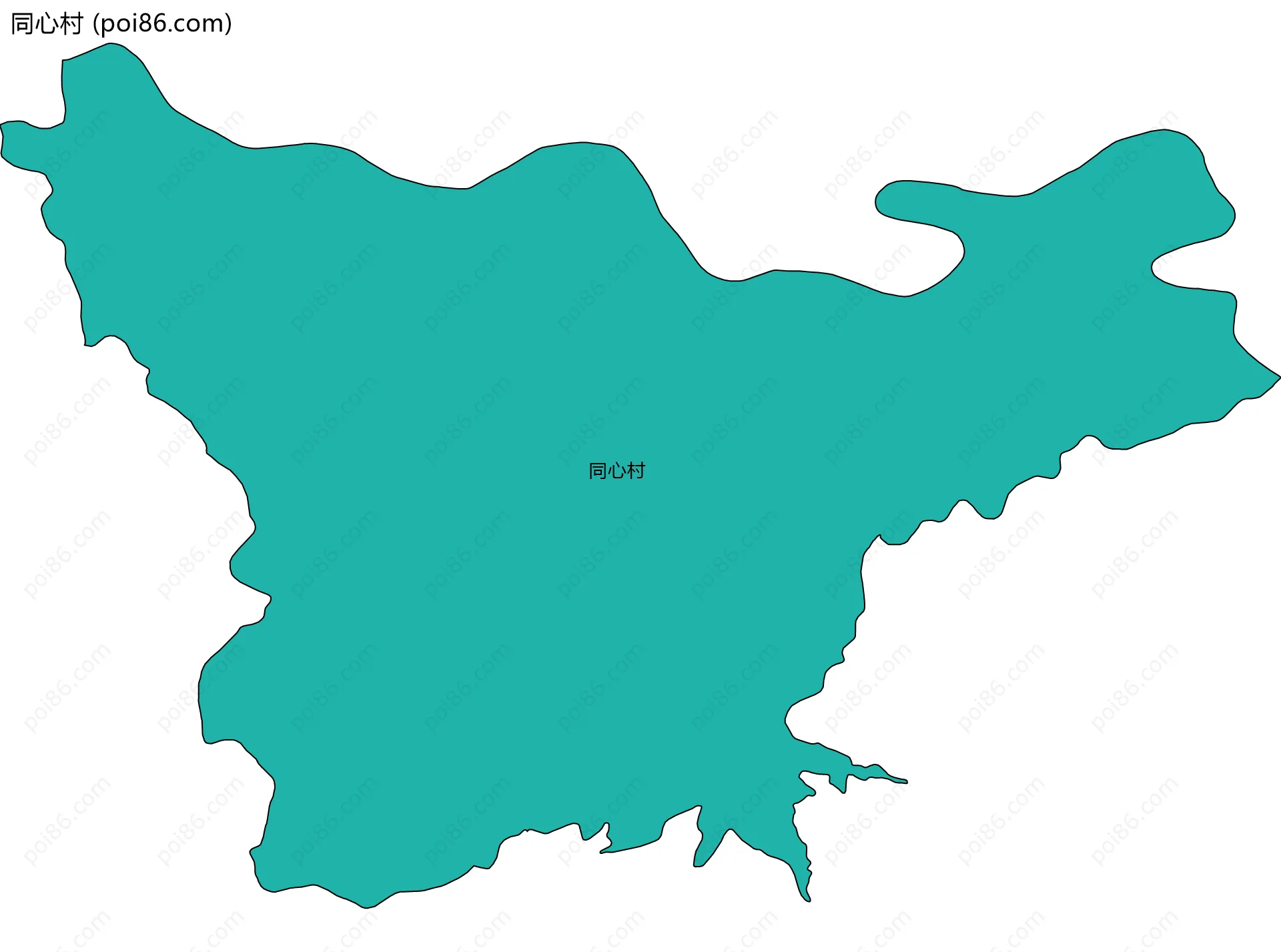 同心村边界地图