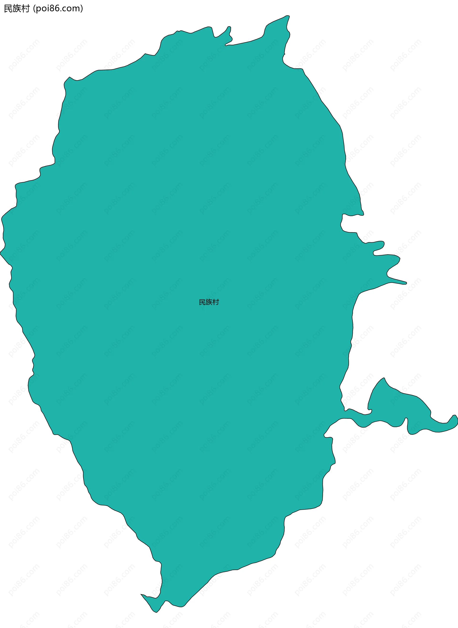 民族村边界地图