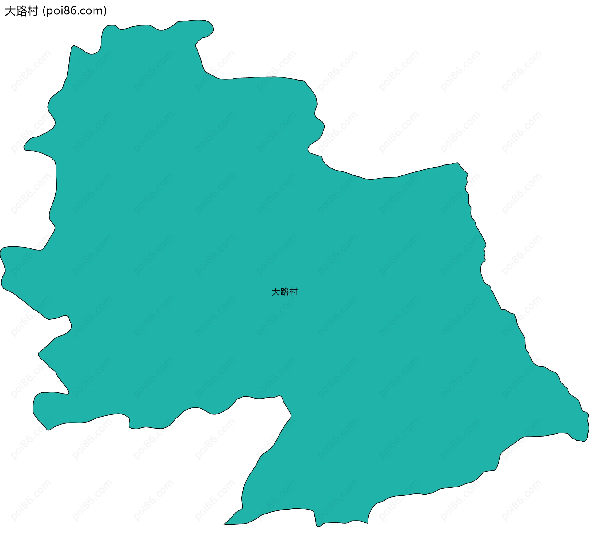 大路村边界地图