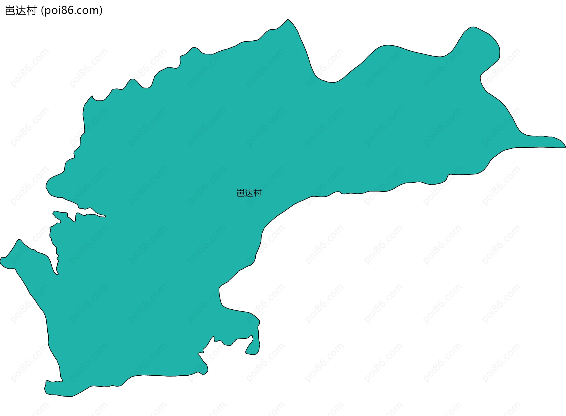 岜达村边界地图