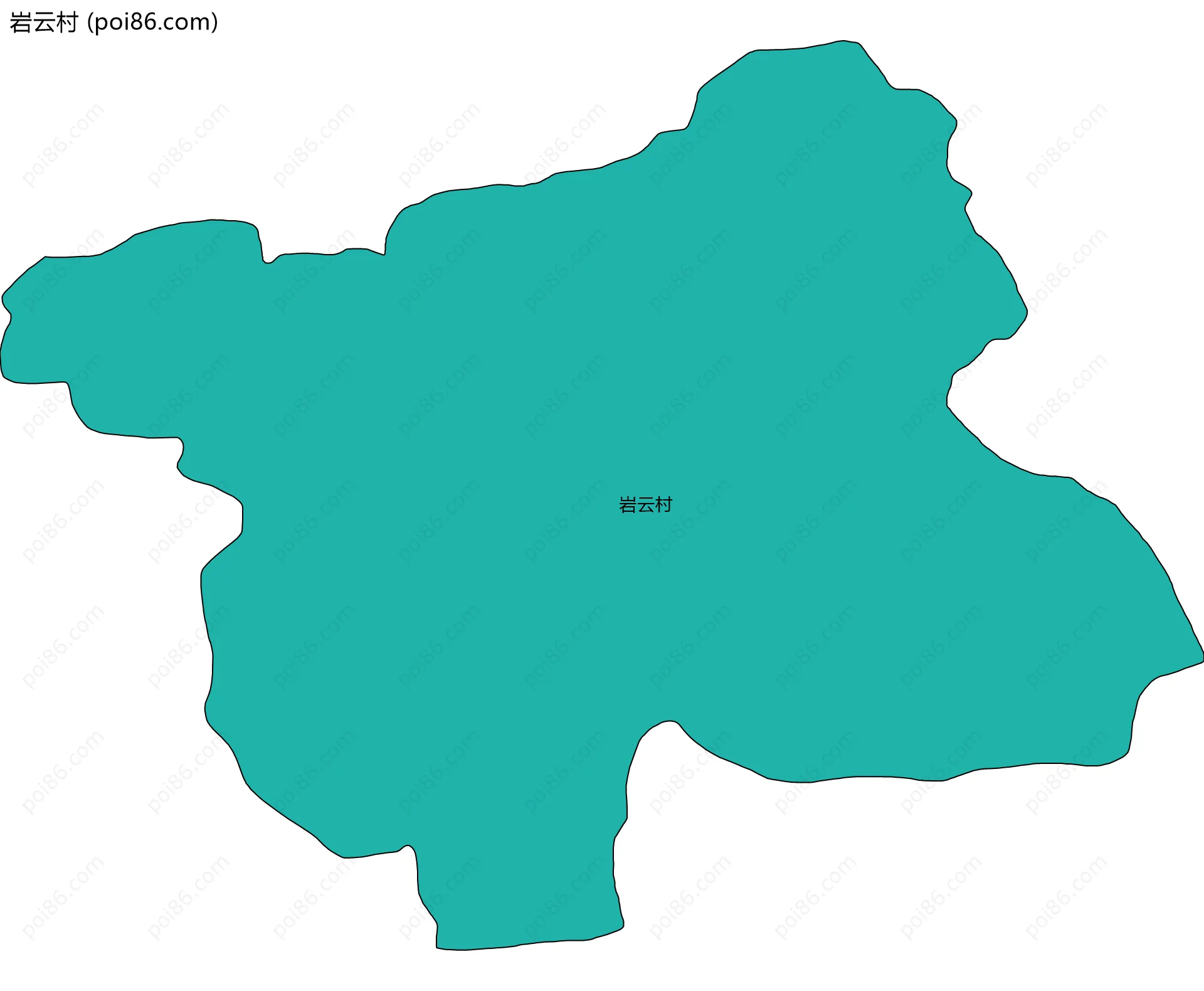 岩云村边界地图