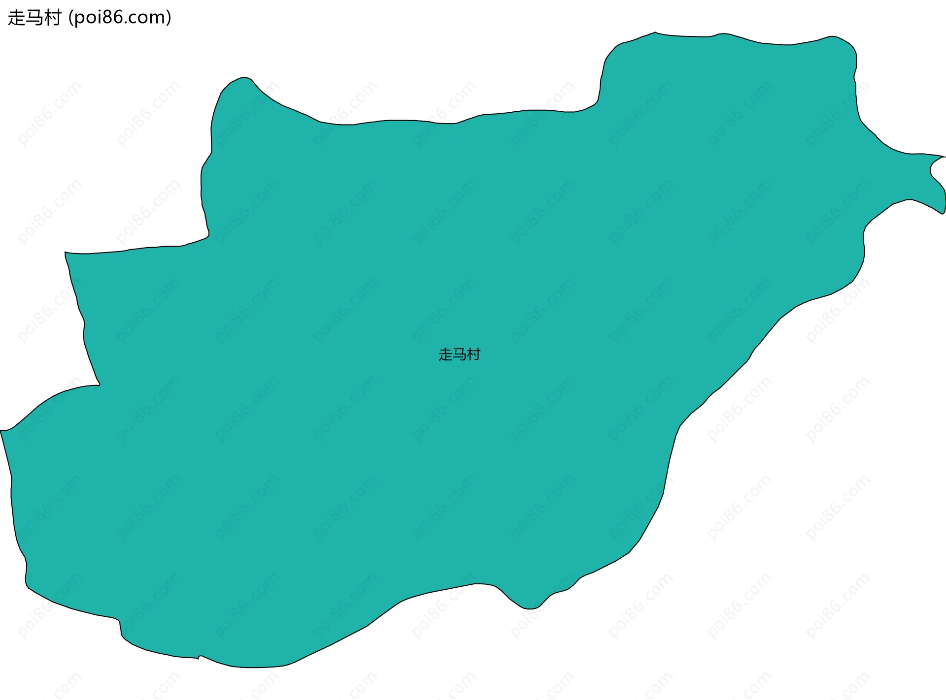 走马村边界地图