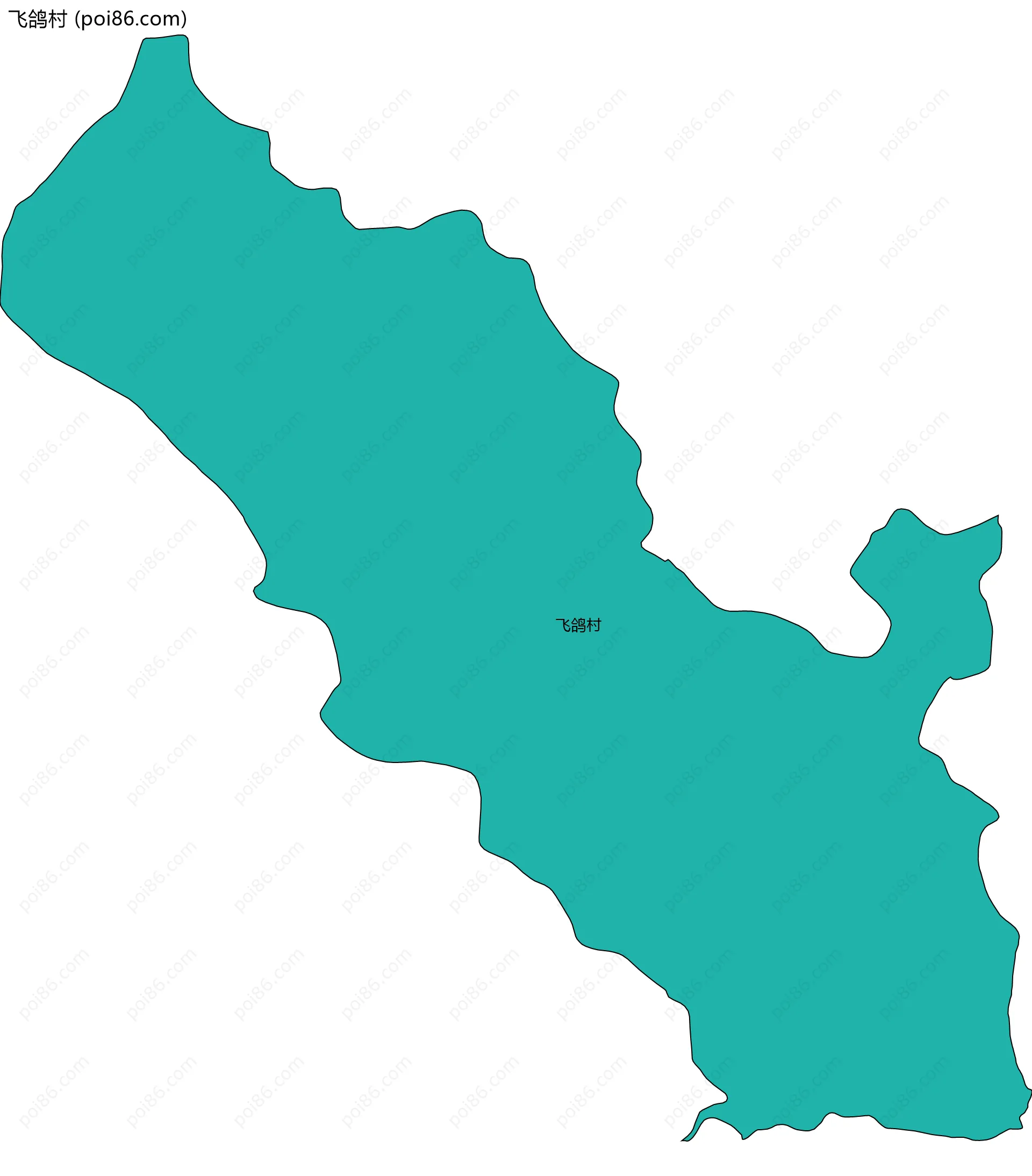 飞鸽村边界地图