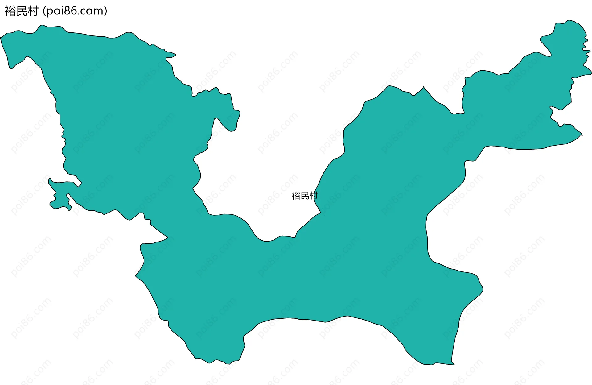 裕民村边界地图