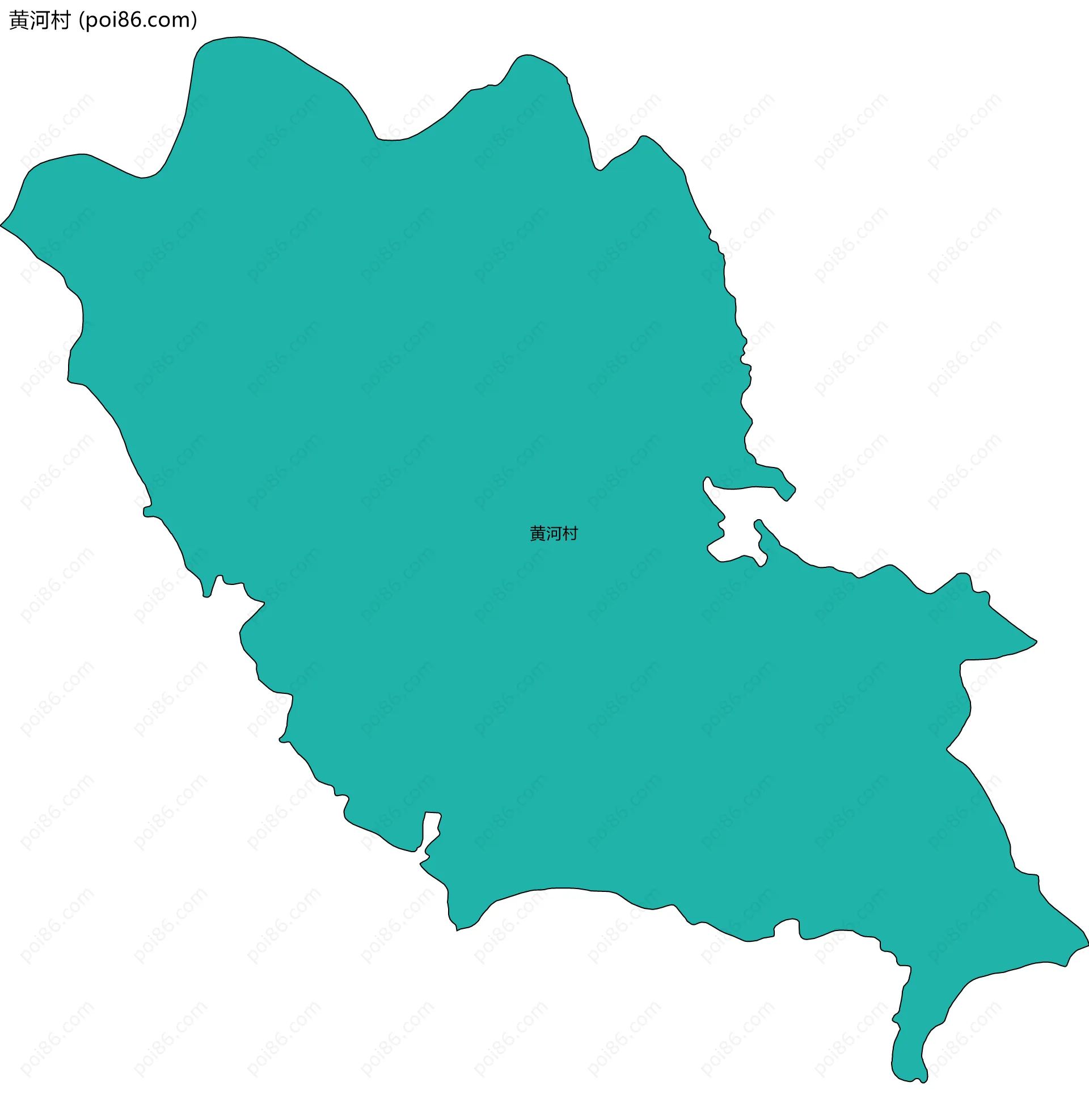 黄河村边界地图