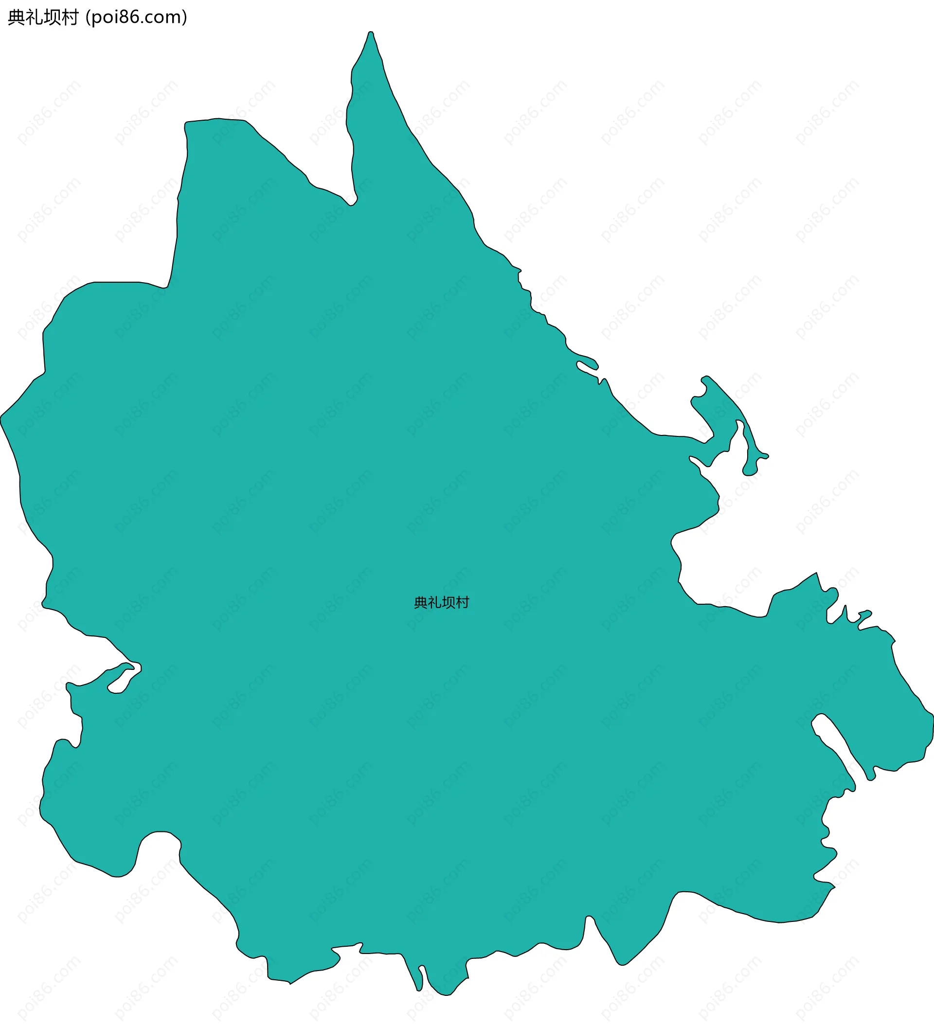 典礼坝村边界地图