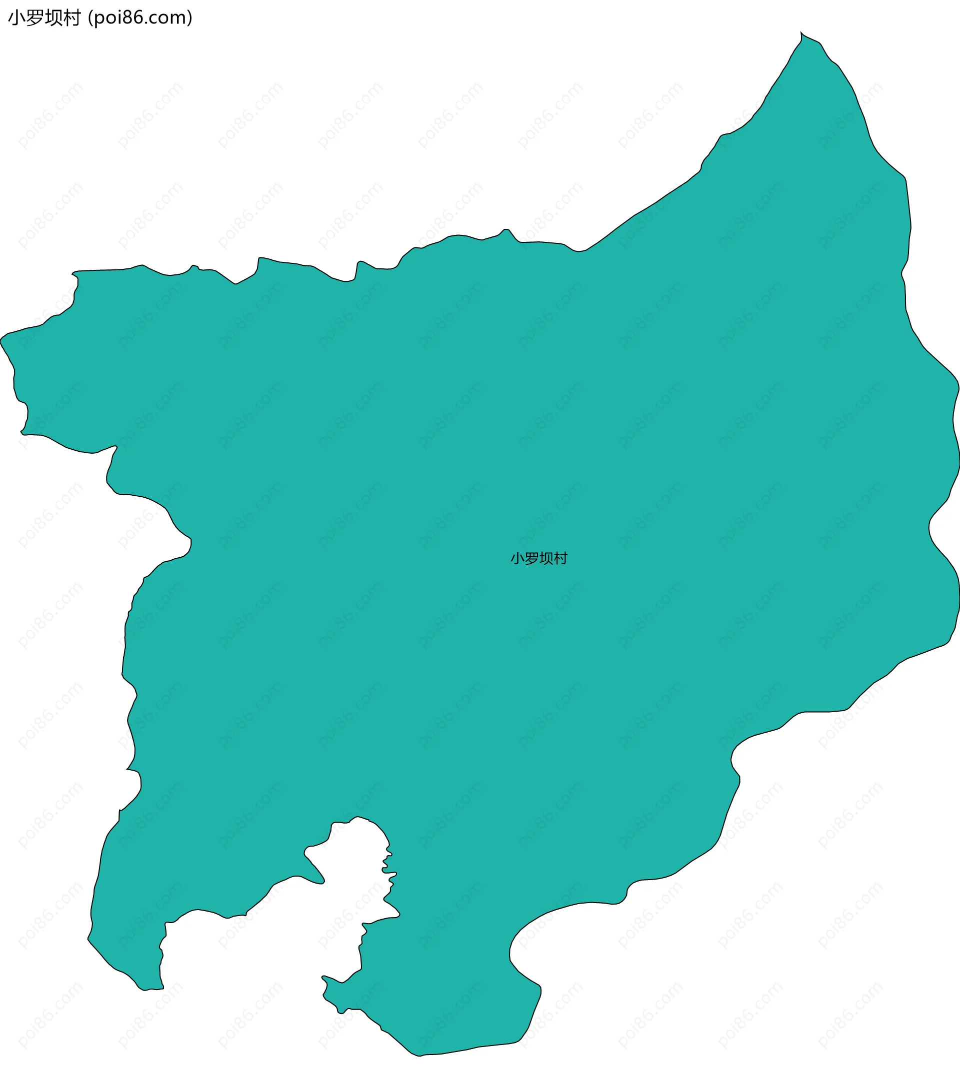 小罗坝村边界地图