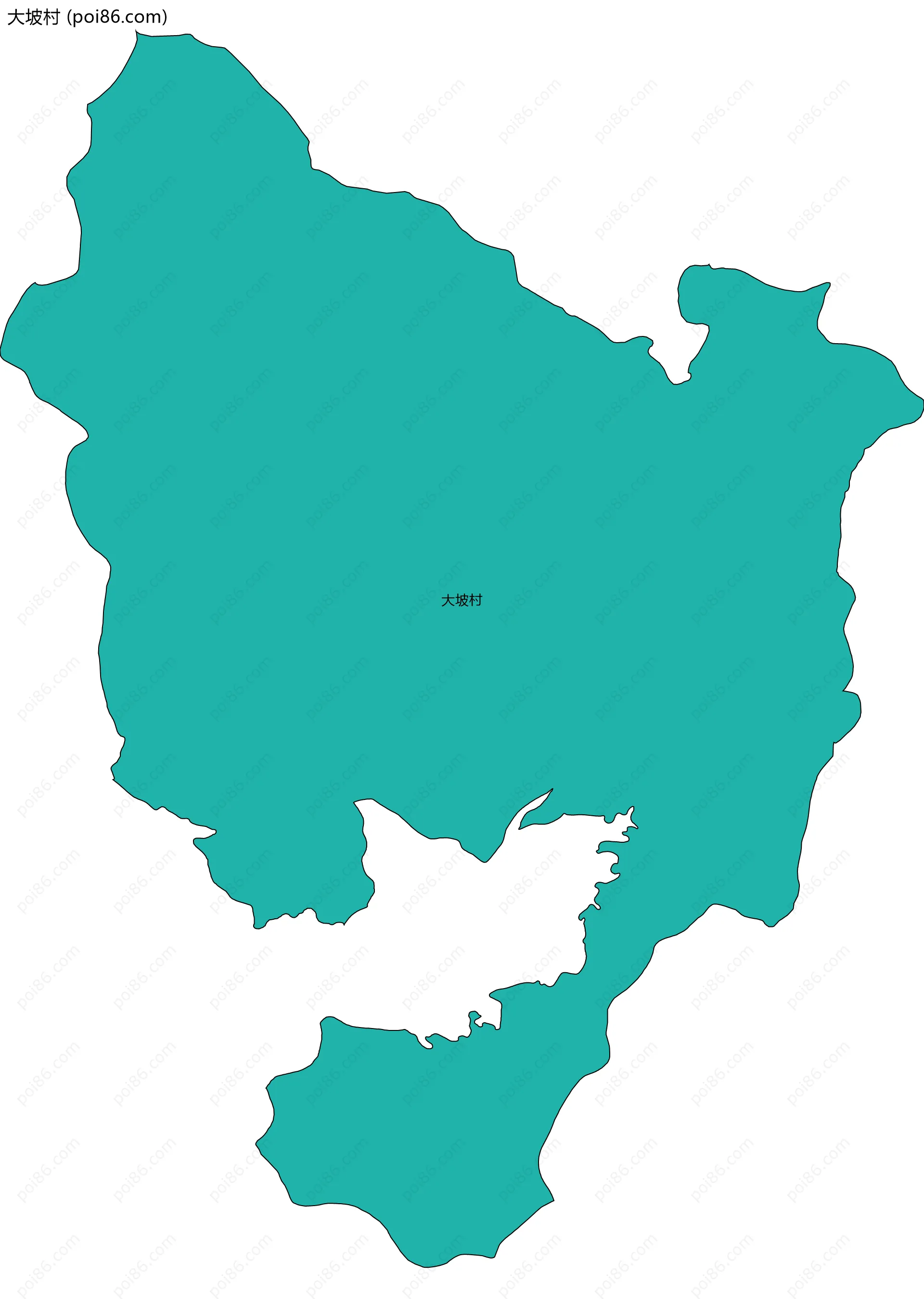 大坡村边界地图