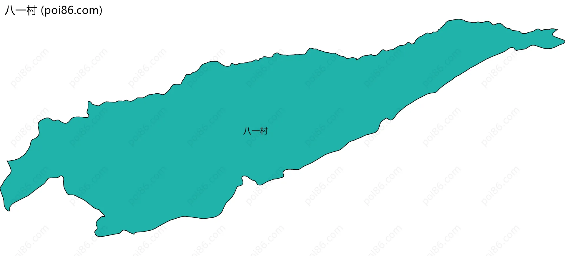 八一村边界地图