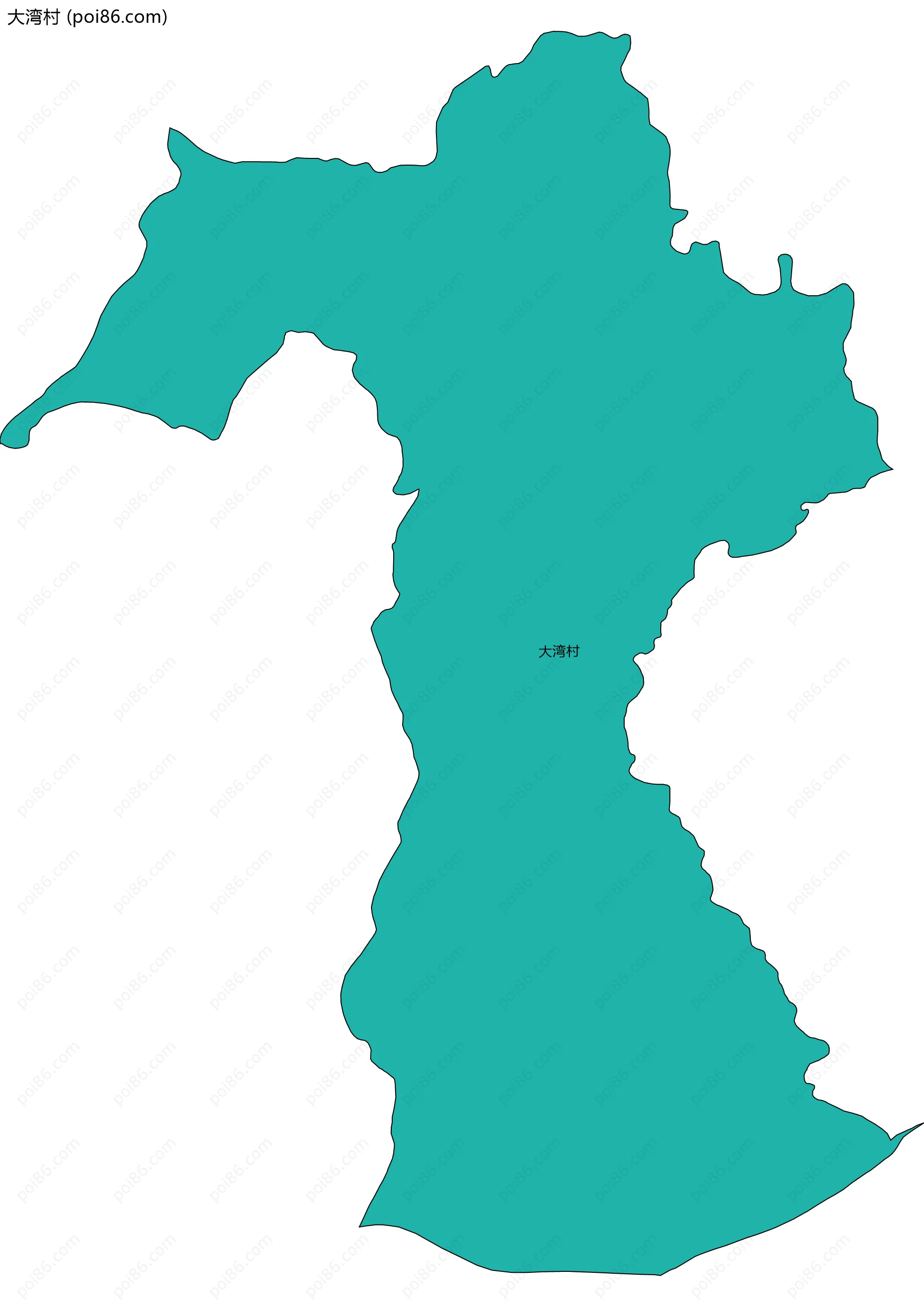 大湾村边界地图