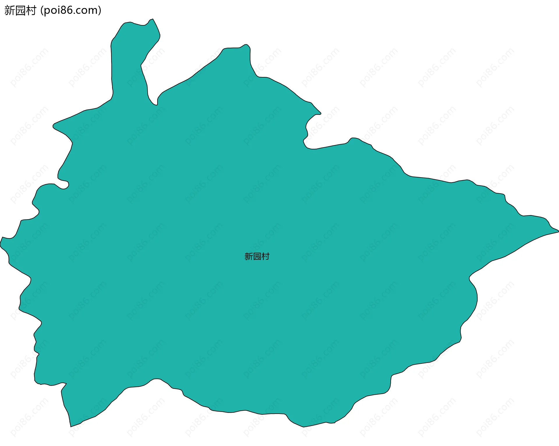新园村边界地图