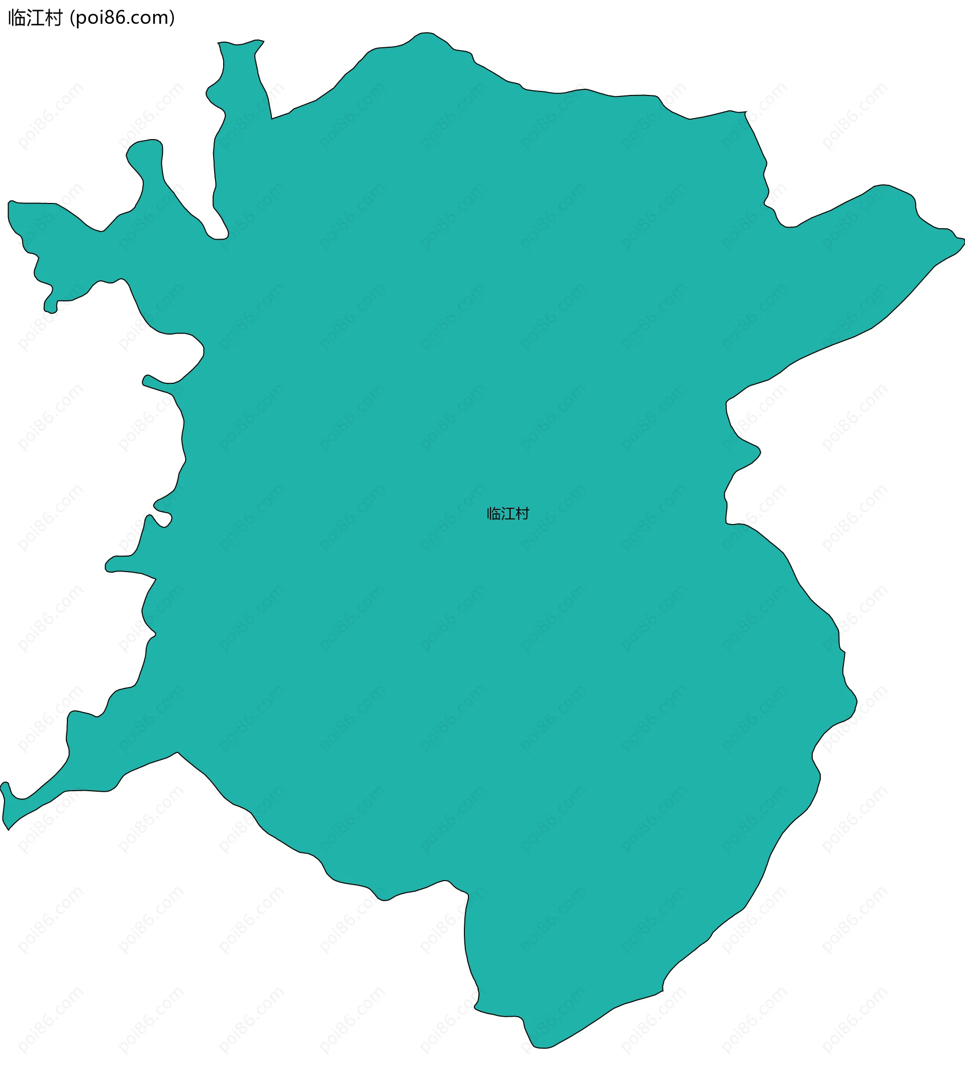 临江村边界地图