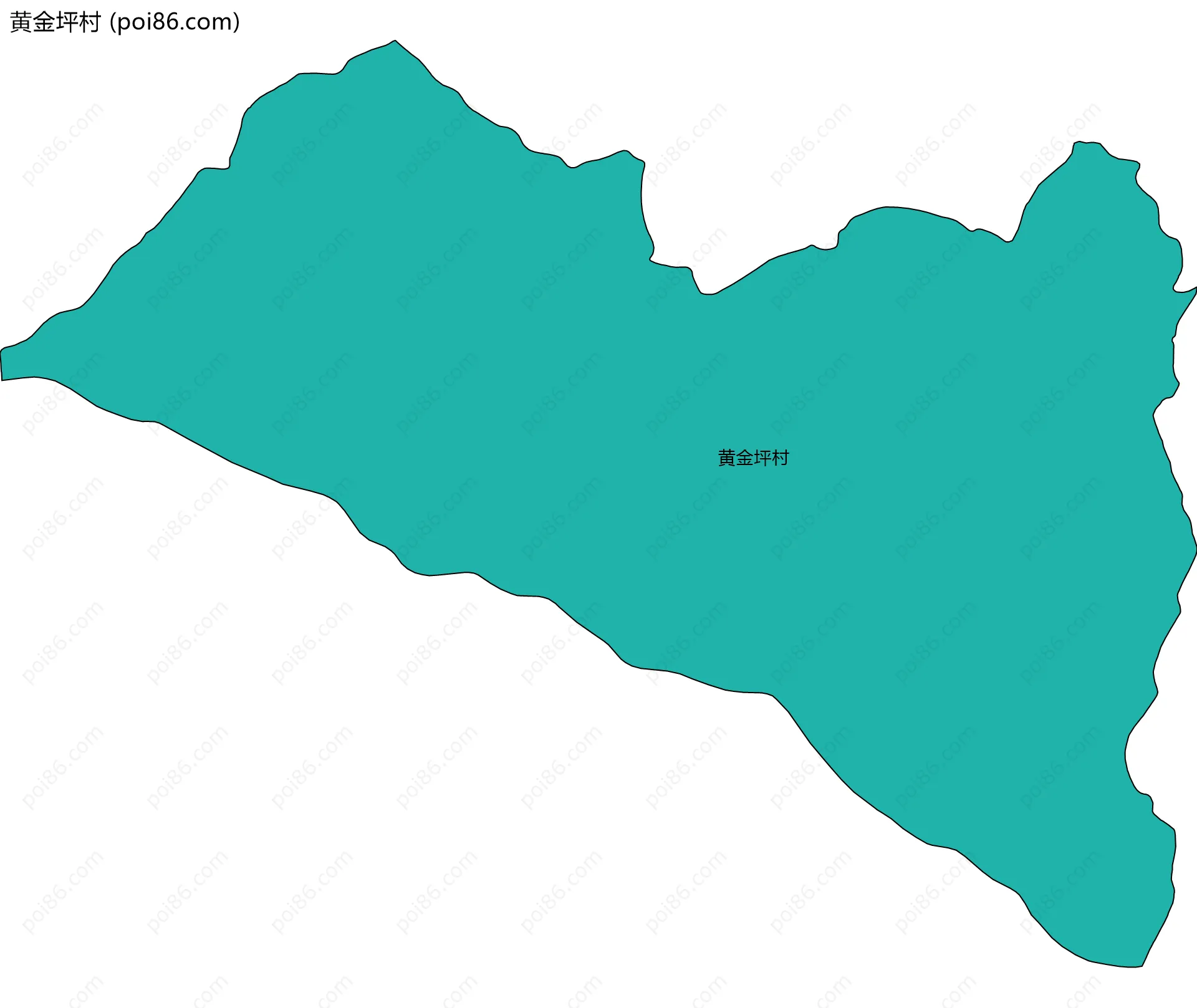 黄金坪村边界地图