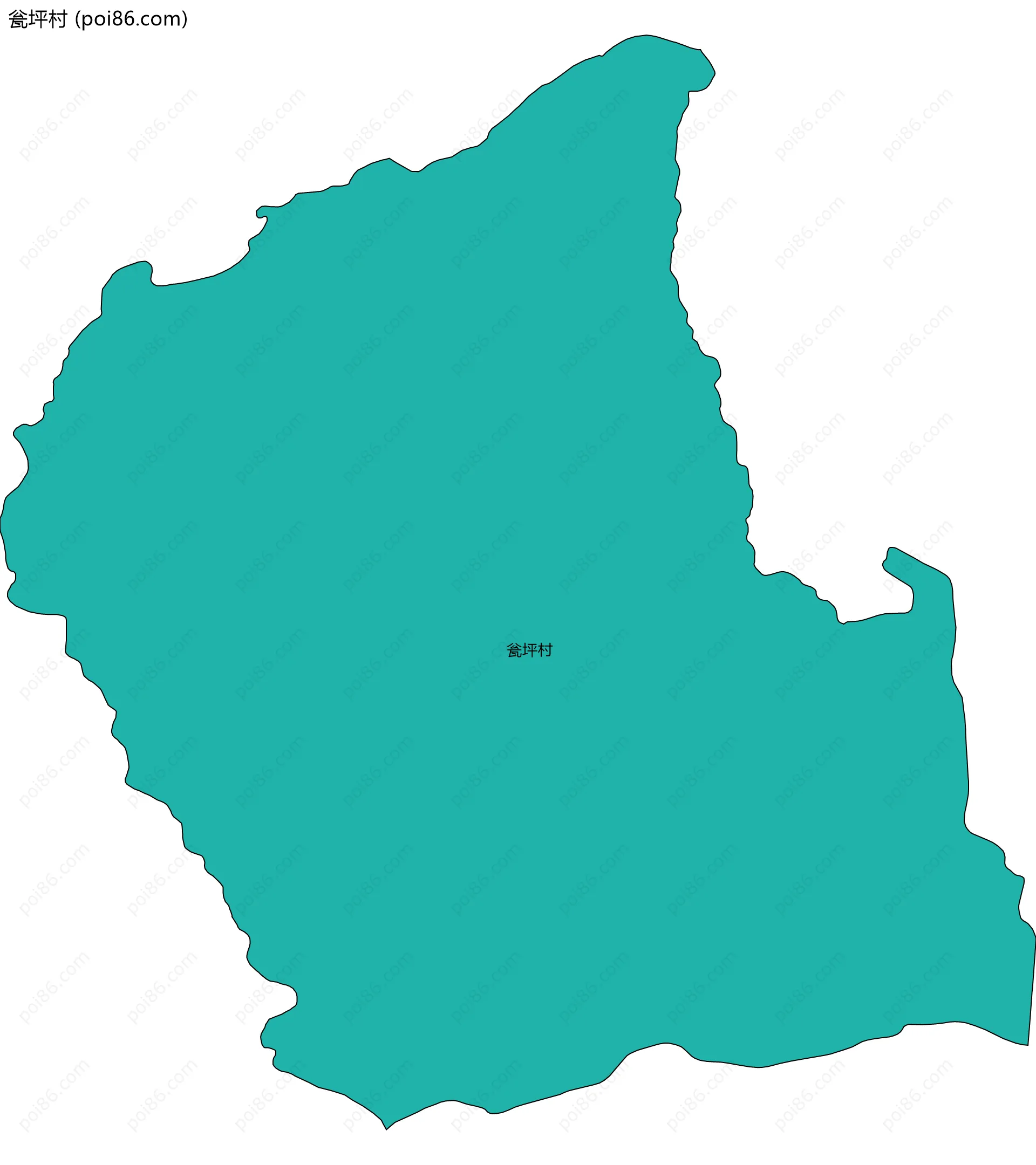 瓮坪村边界地图