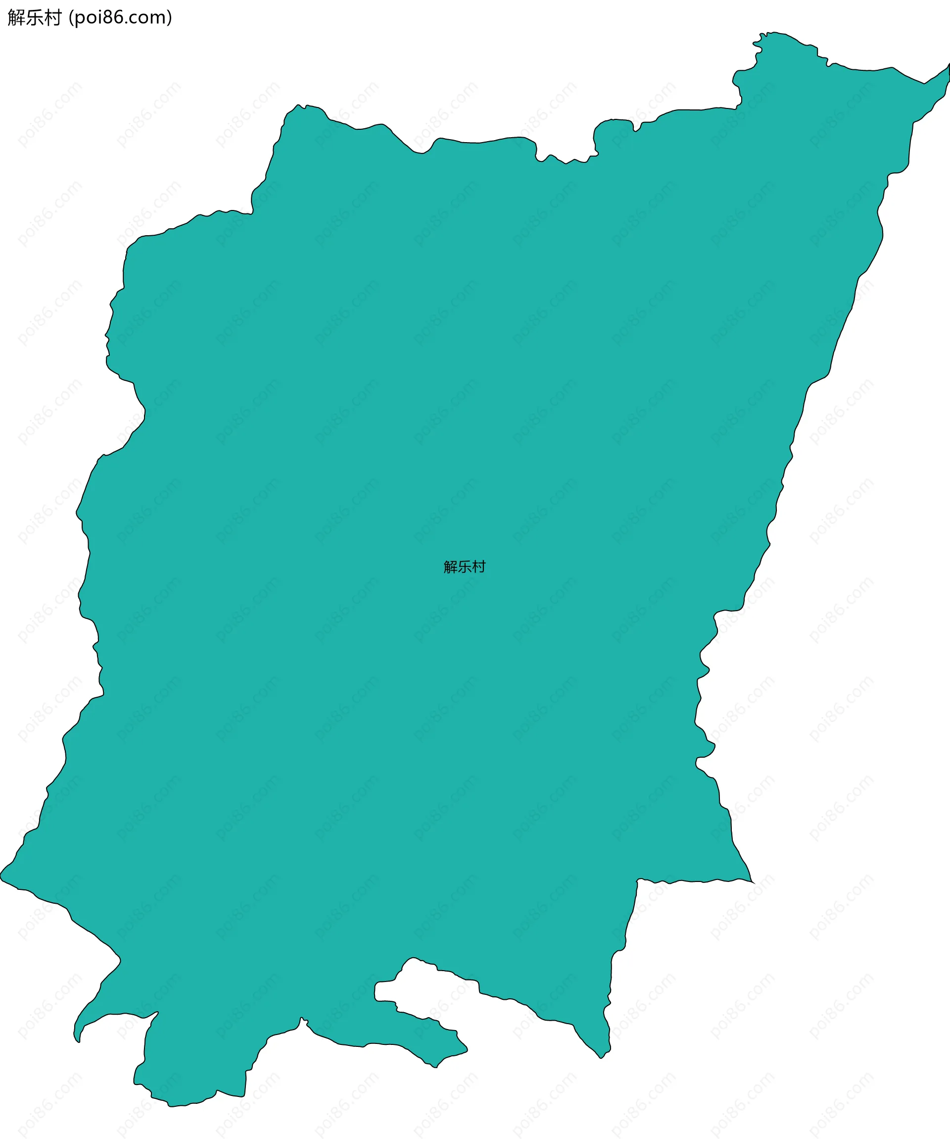 解乐村边界地图