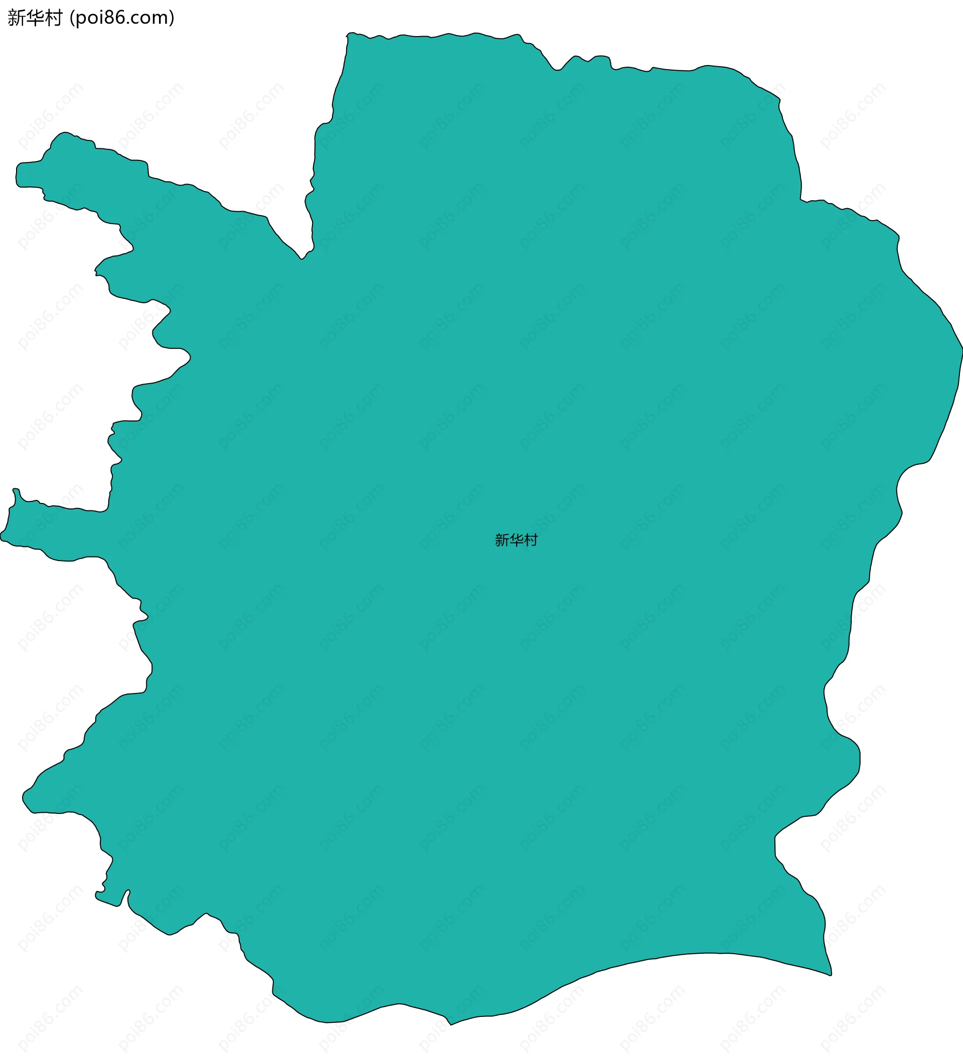 新华村边界地图