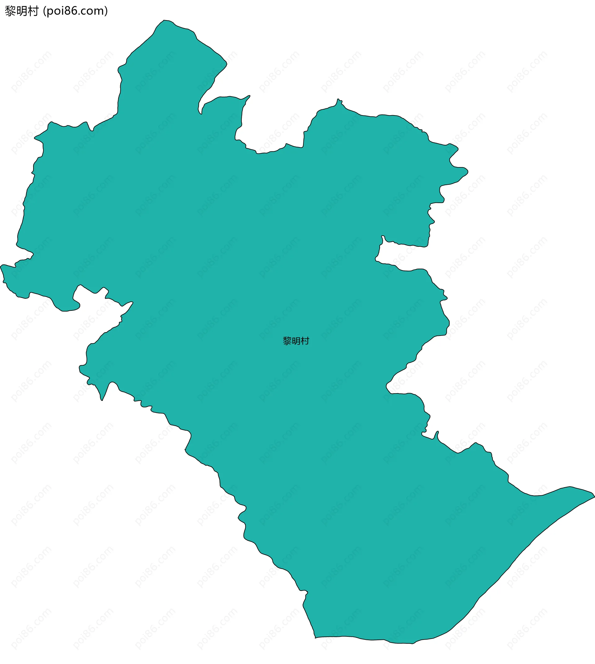 黎明村边界地图