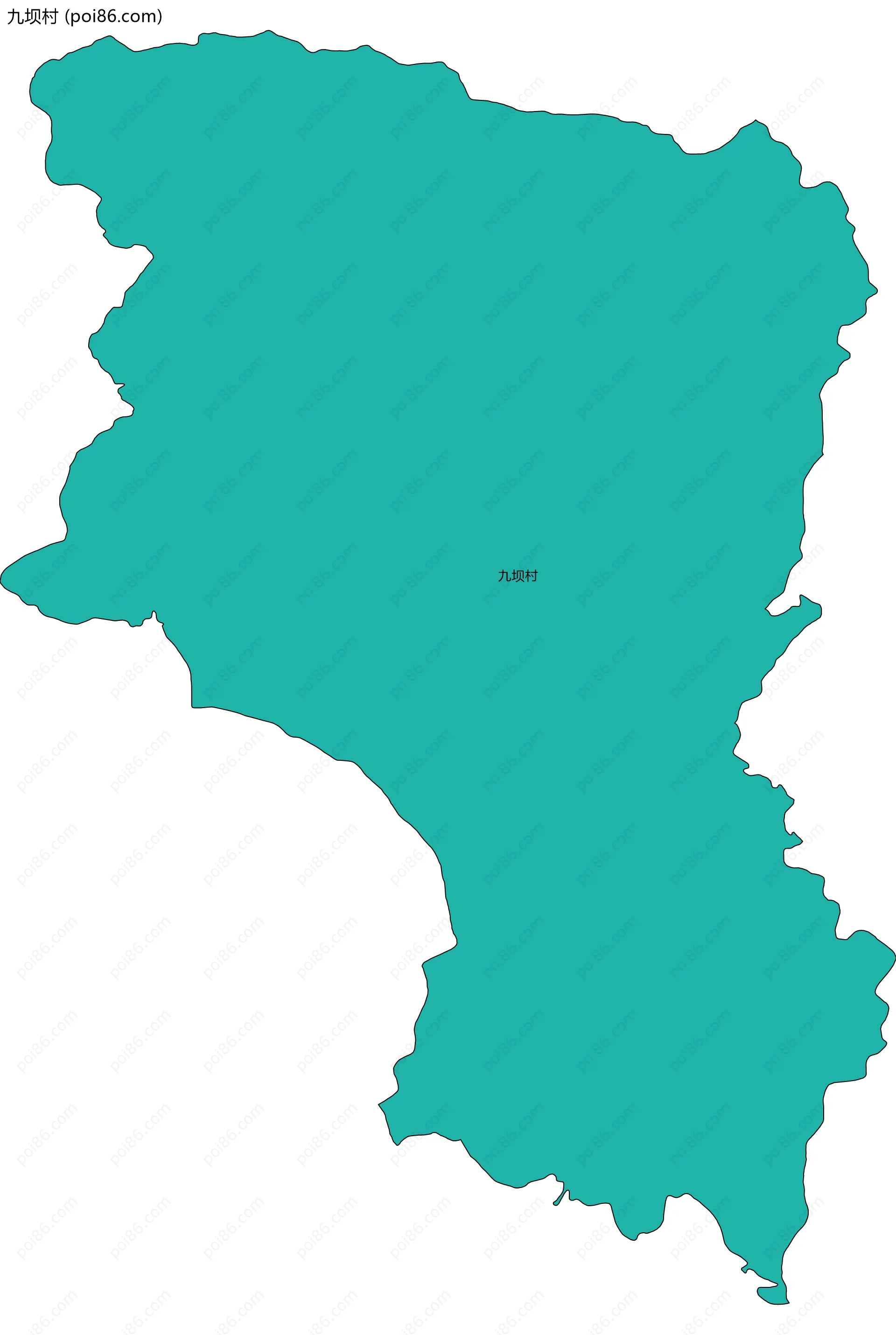 九坝村边界地图