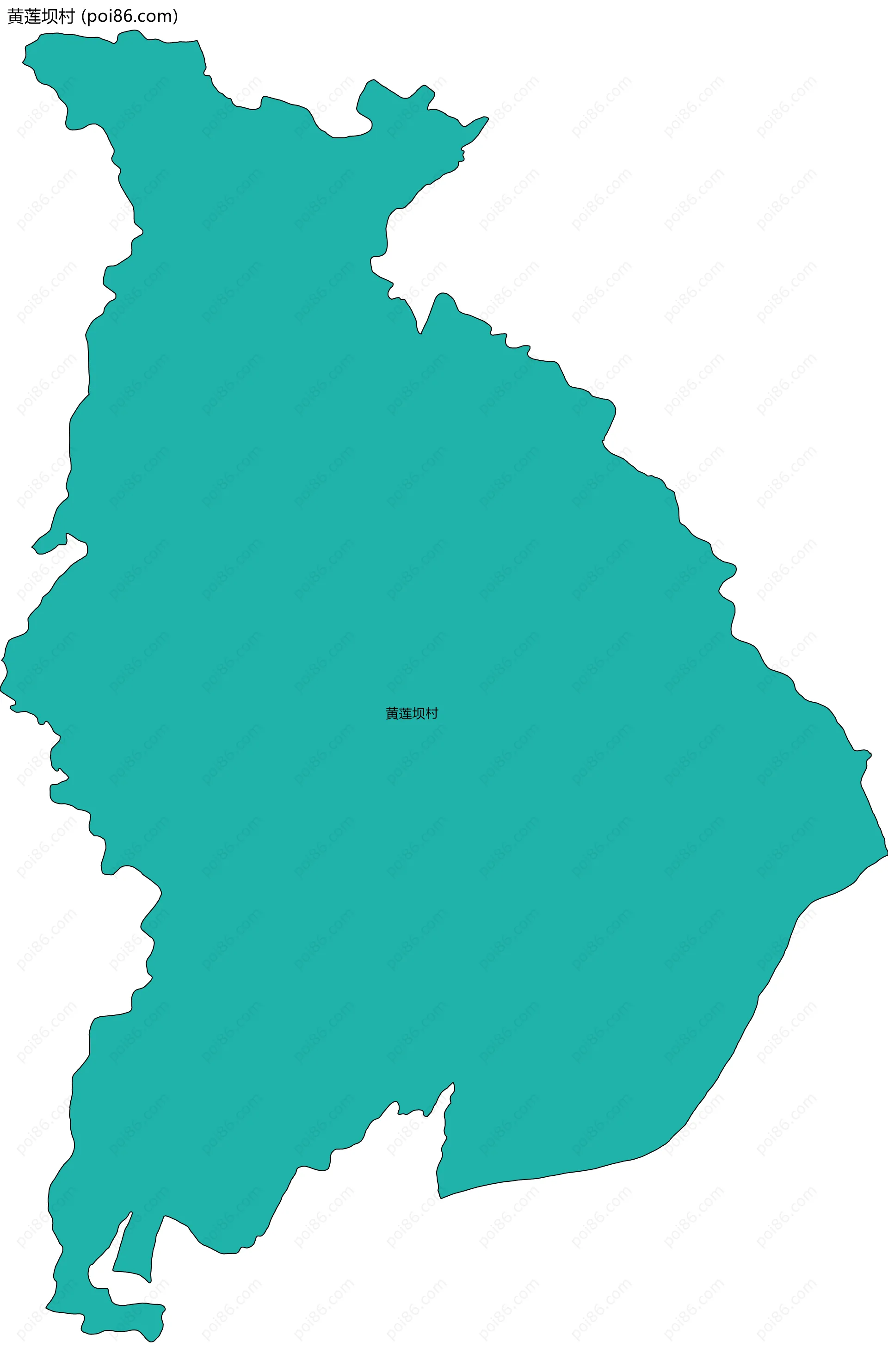 黄莲坝村边界地图