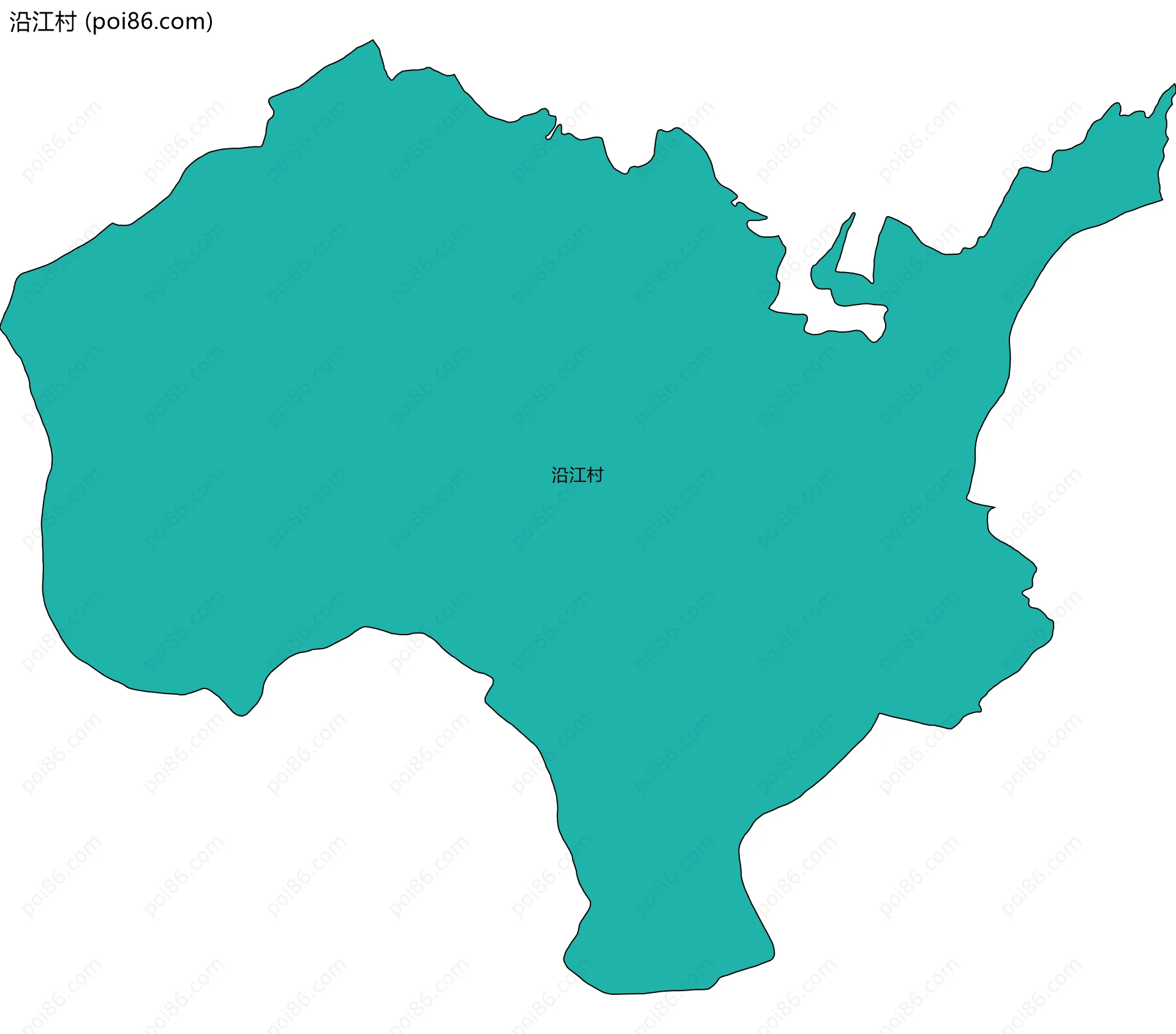 沿江村边界地图