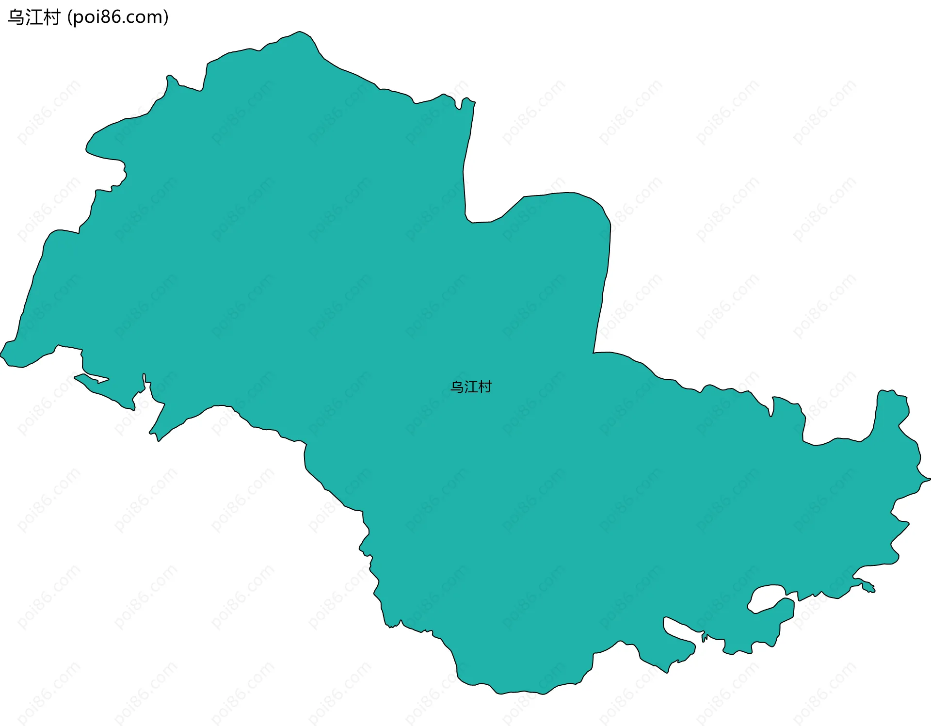 乌江村边界地图