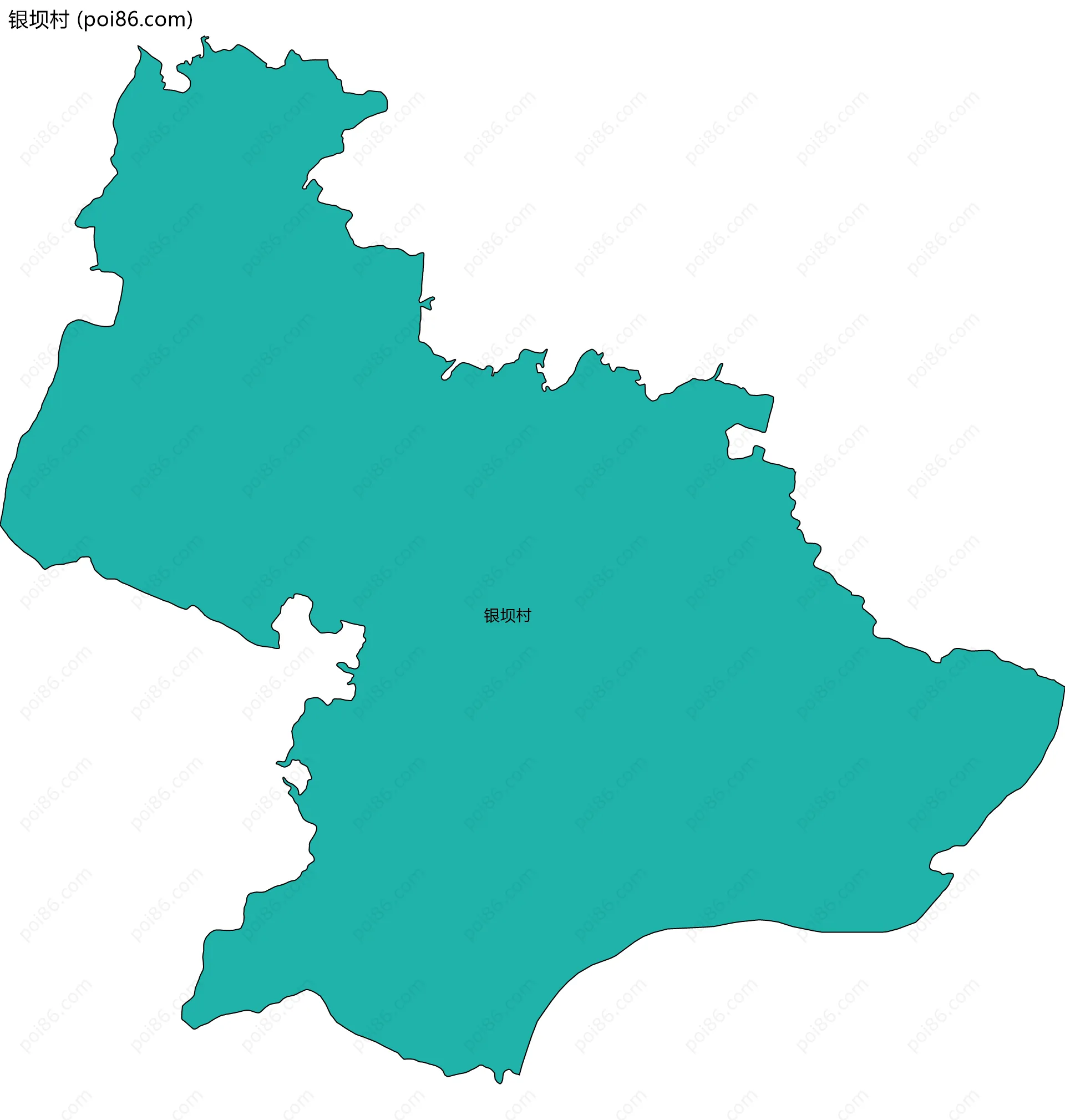 银坝村边界地图