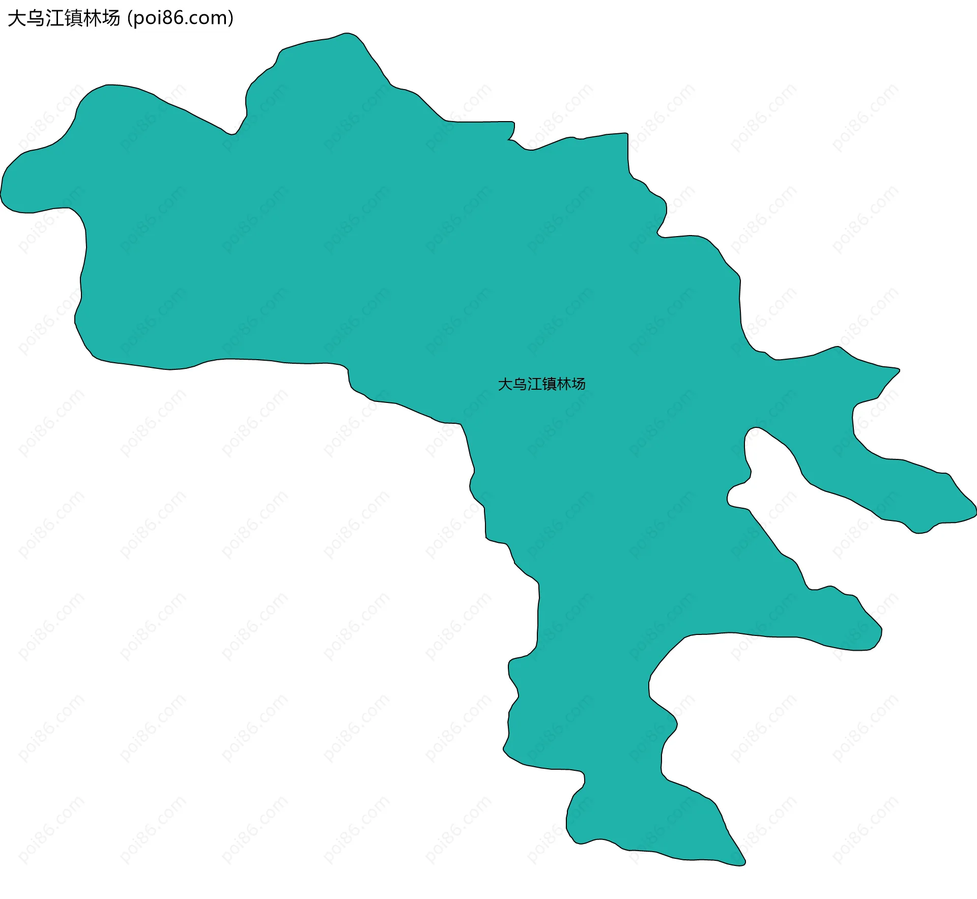 大乌江镇林场边界地图