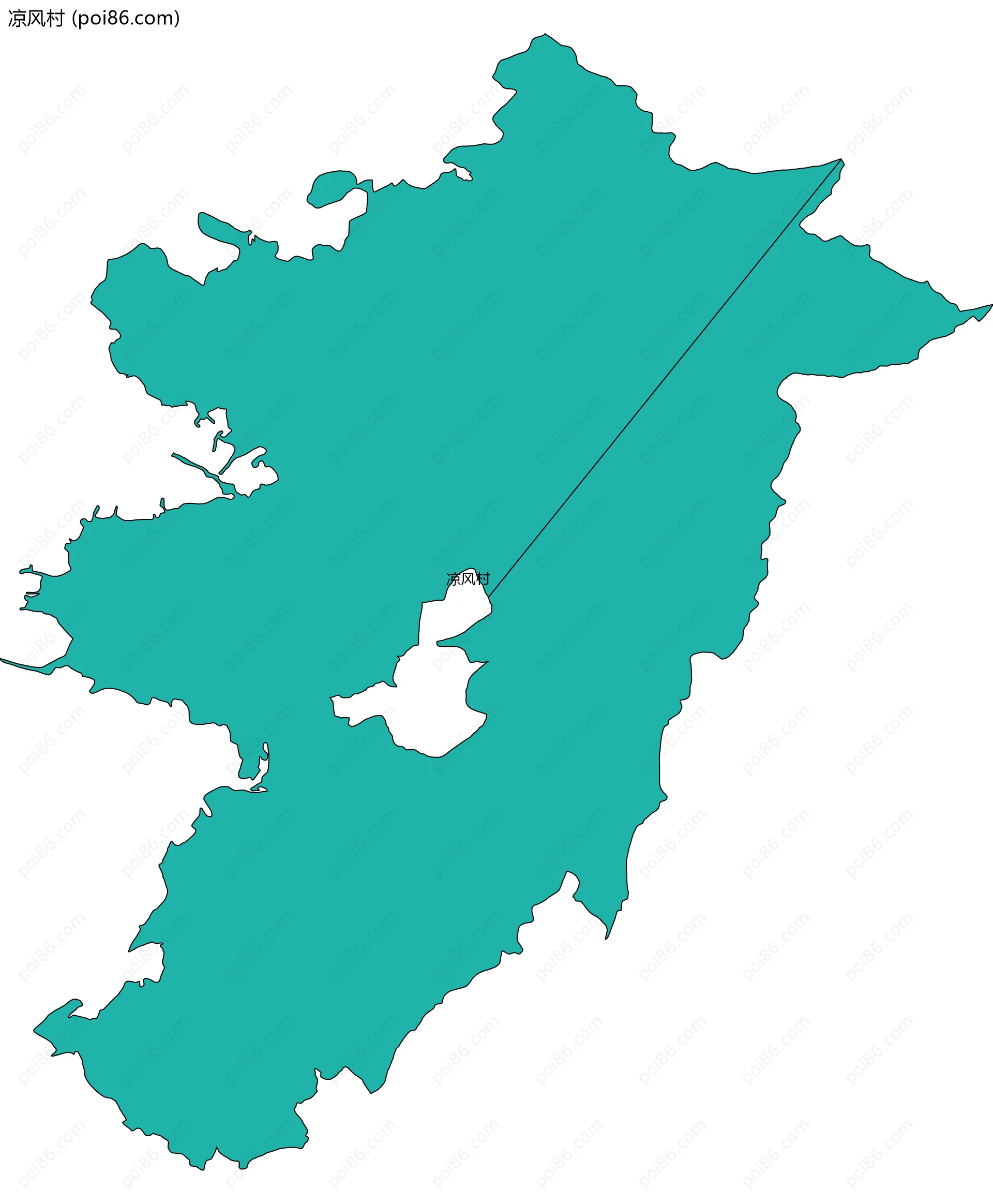 凉风村边界地图