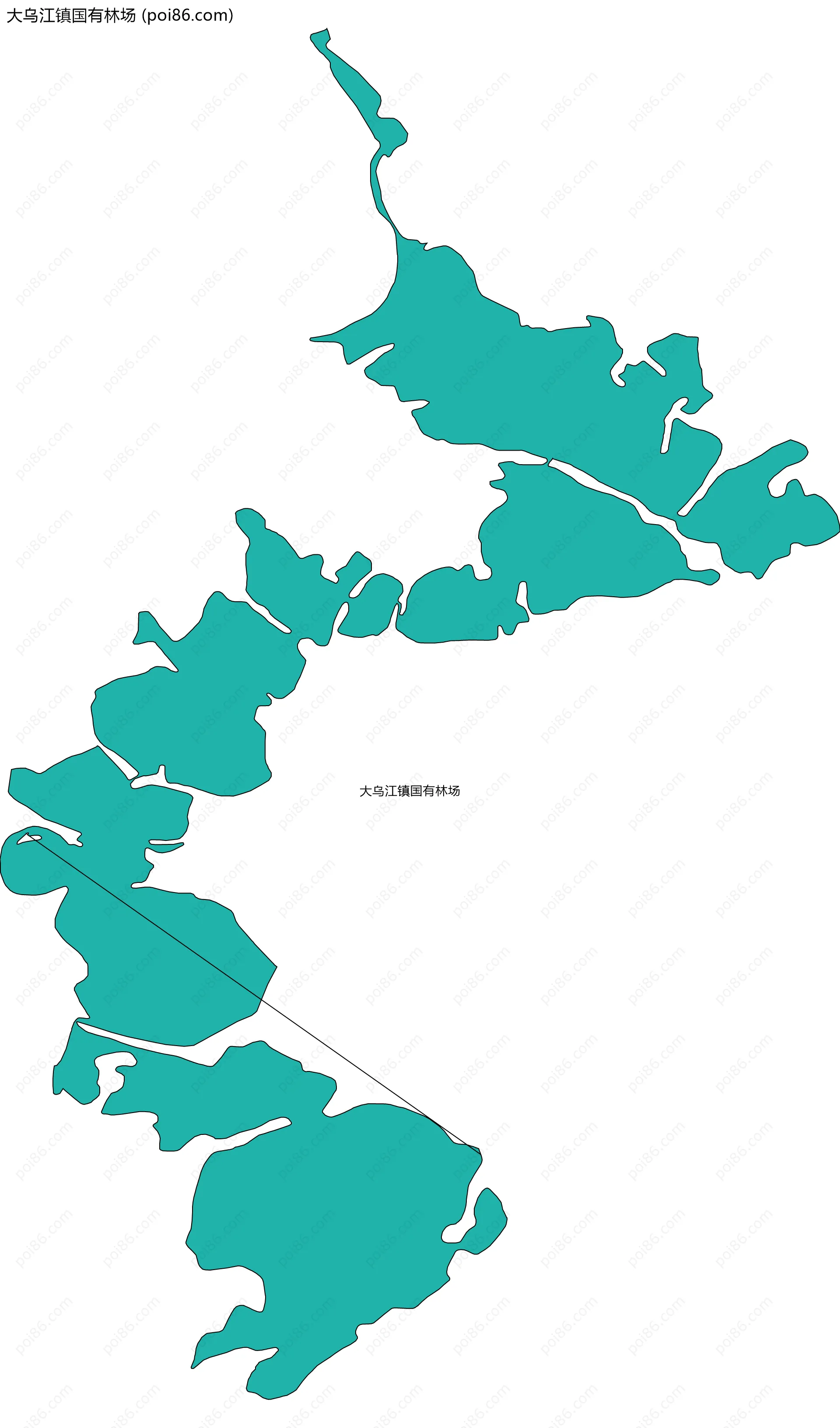 大乌江镇国有林场边界地图