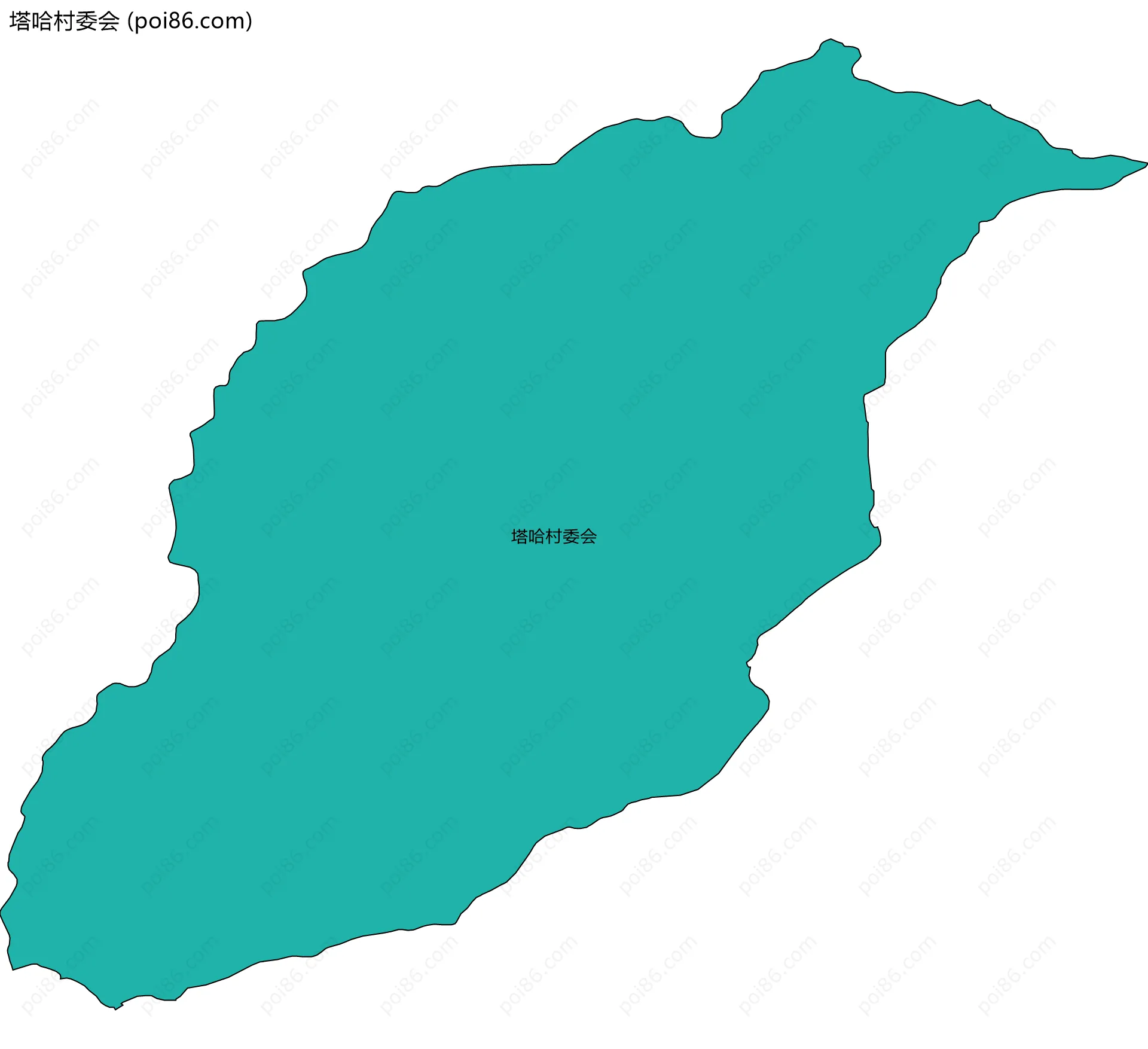 塔哈村委会边界地图