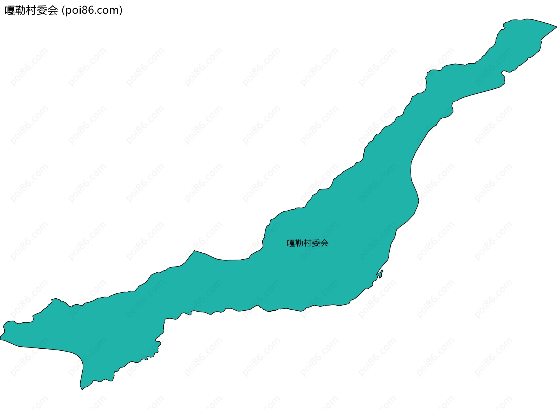 嘎勒村委会边界地图