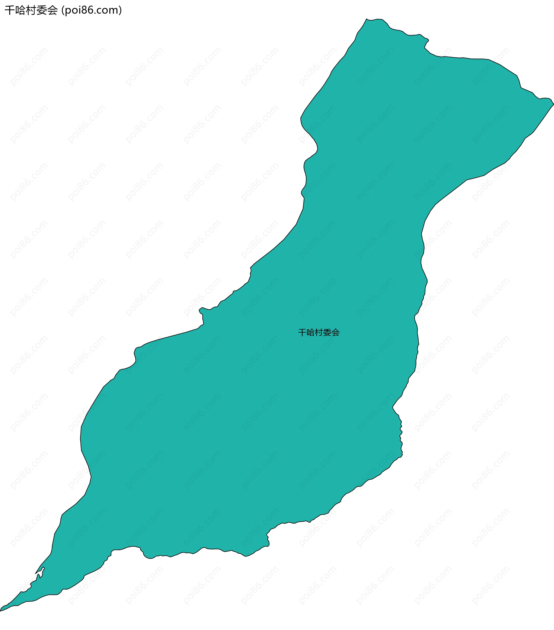 千哈村委会边界地图