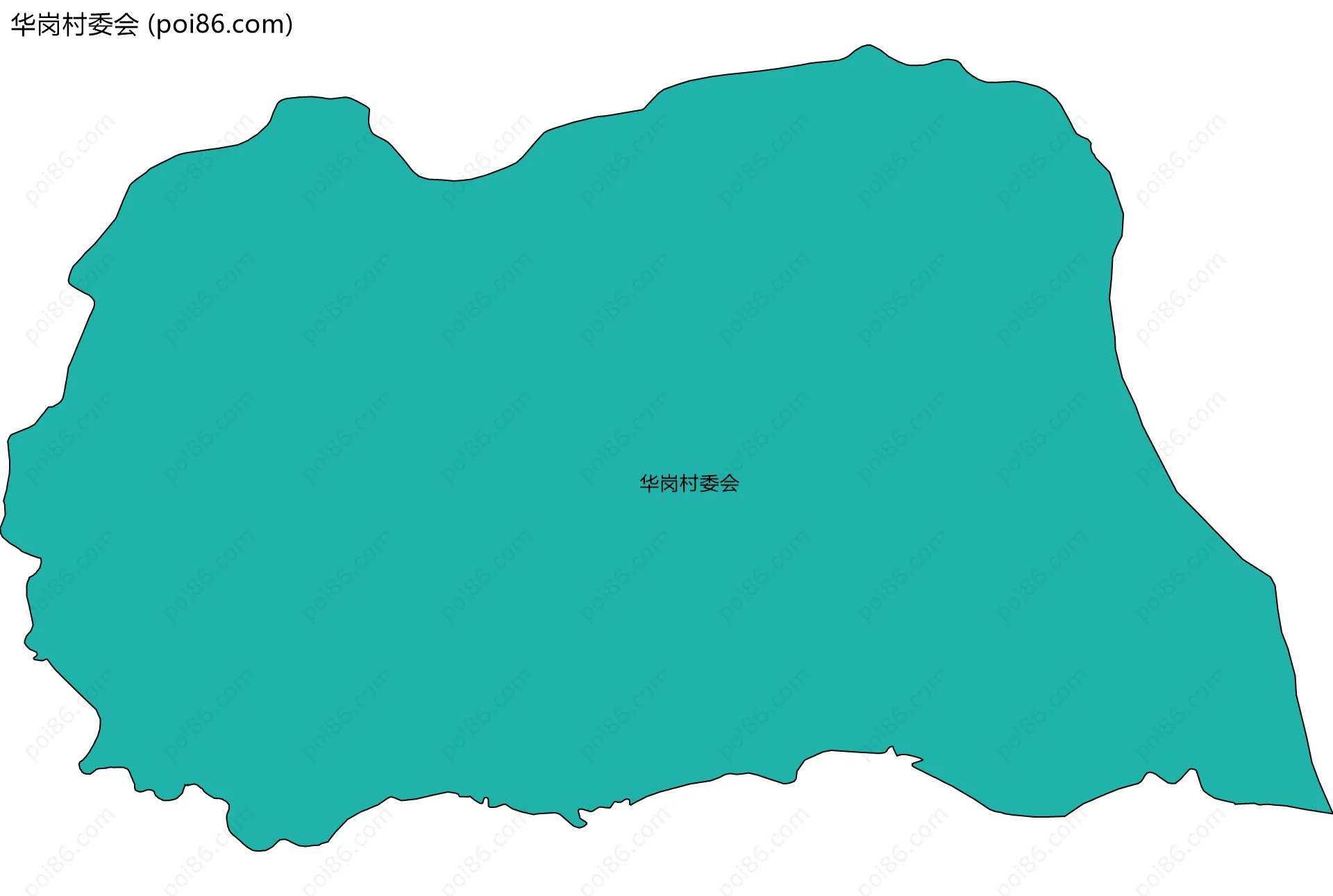 华岗村委会边界地图