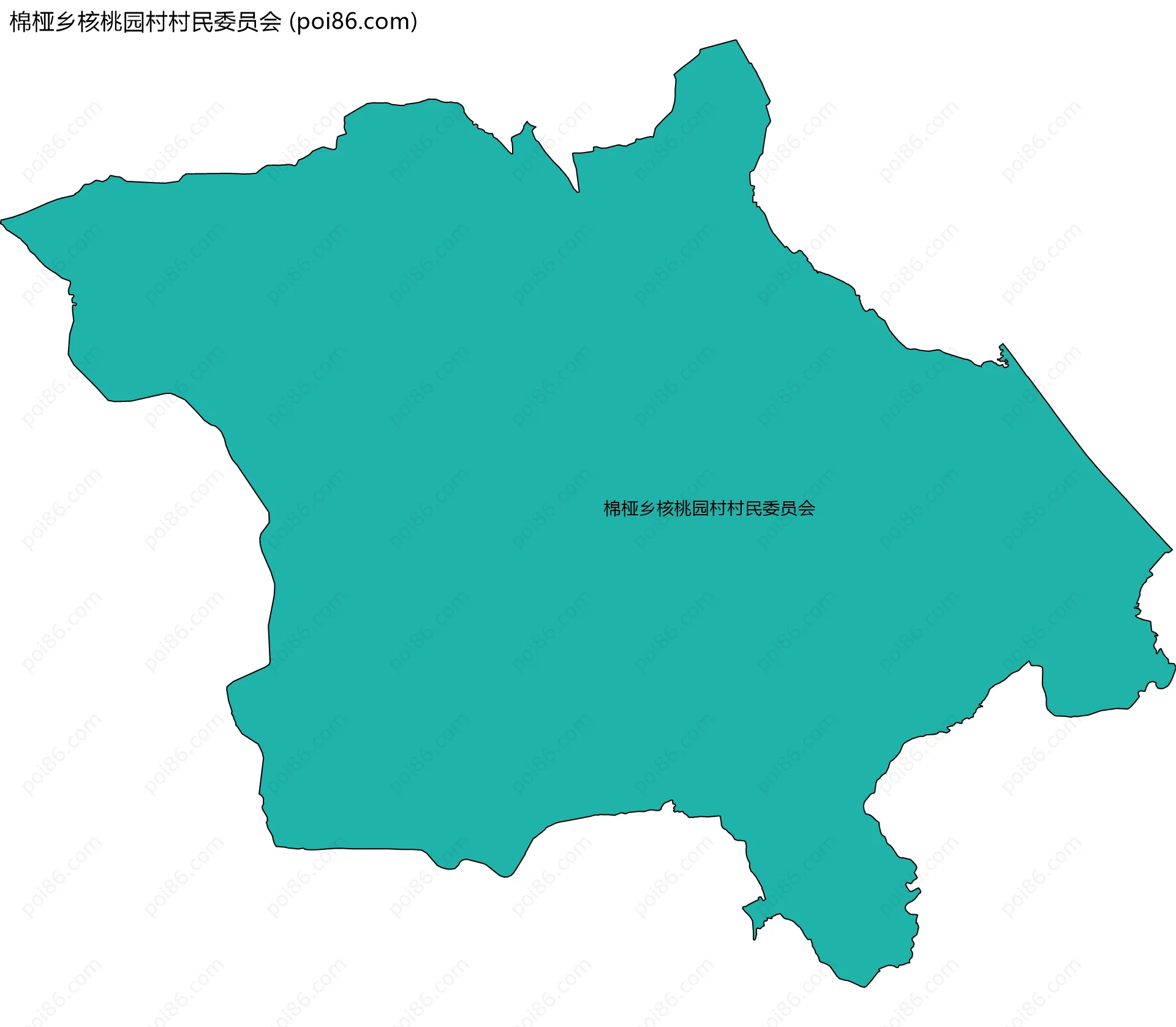 棉桠乡核桃园村村民委员会边界地图