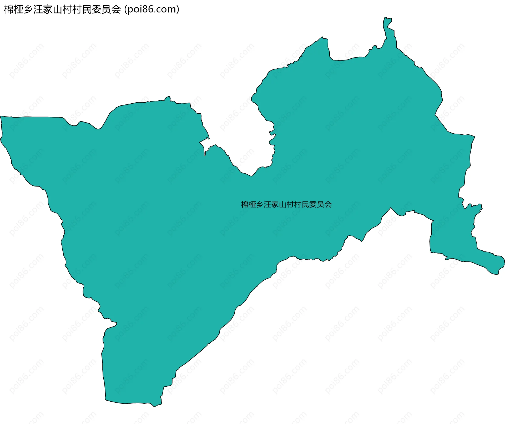 棉桠乡汪家山村村民委员会边界地图