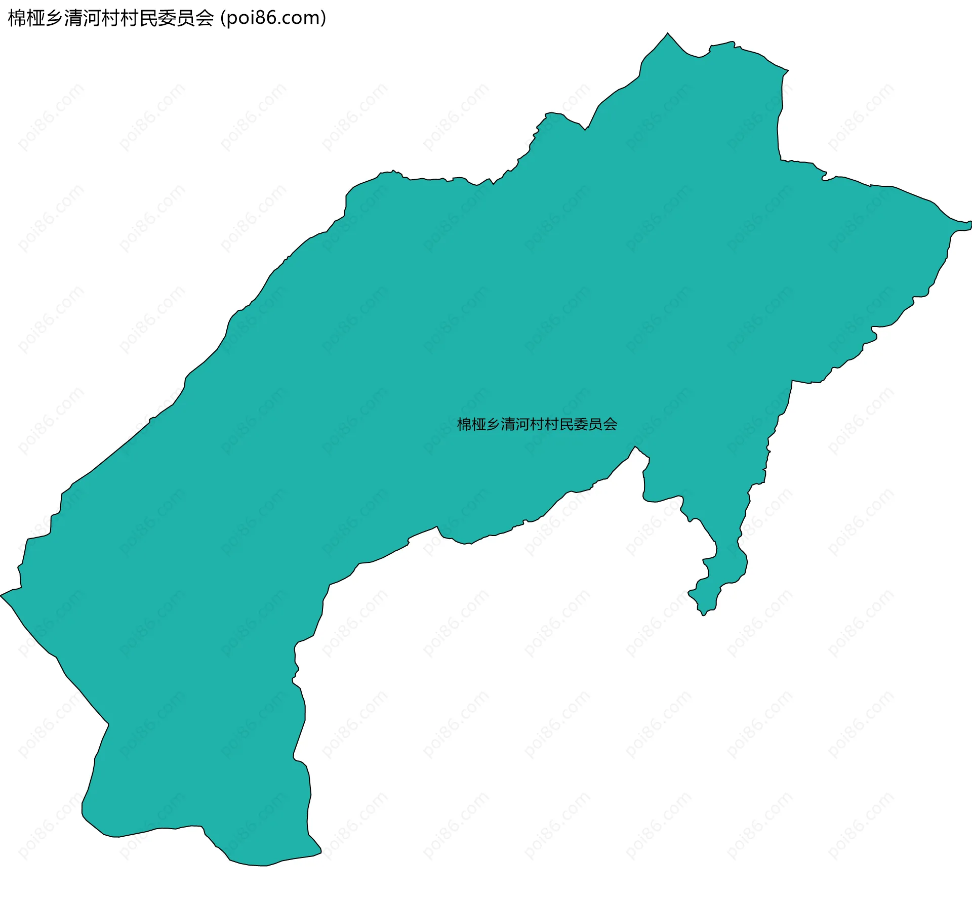 棉桠乡清河村村民委员会边界地图