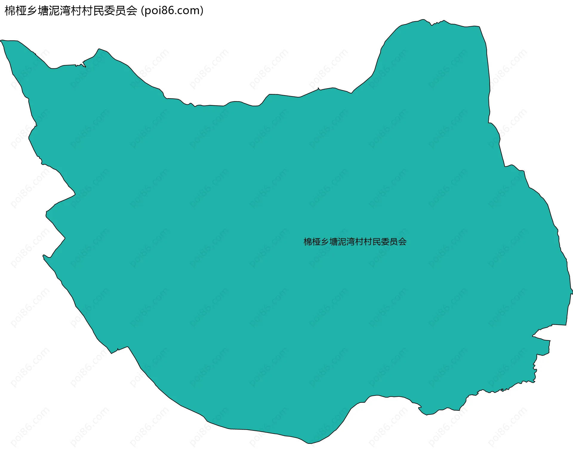 棉桠乡塘泥湾村村民委员会边界地图