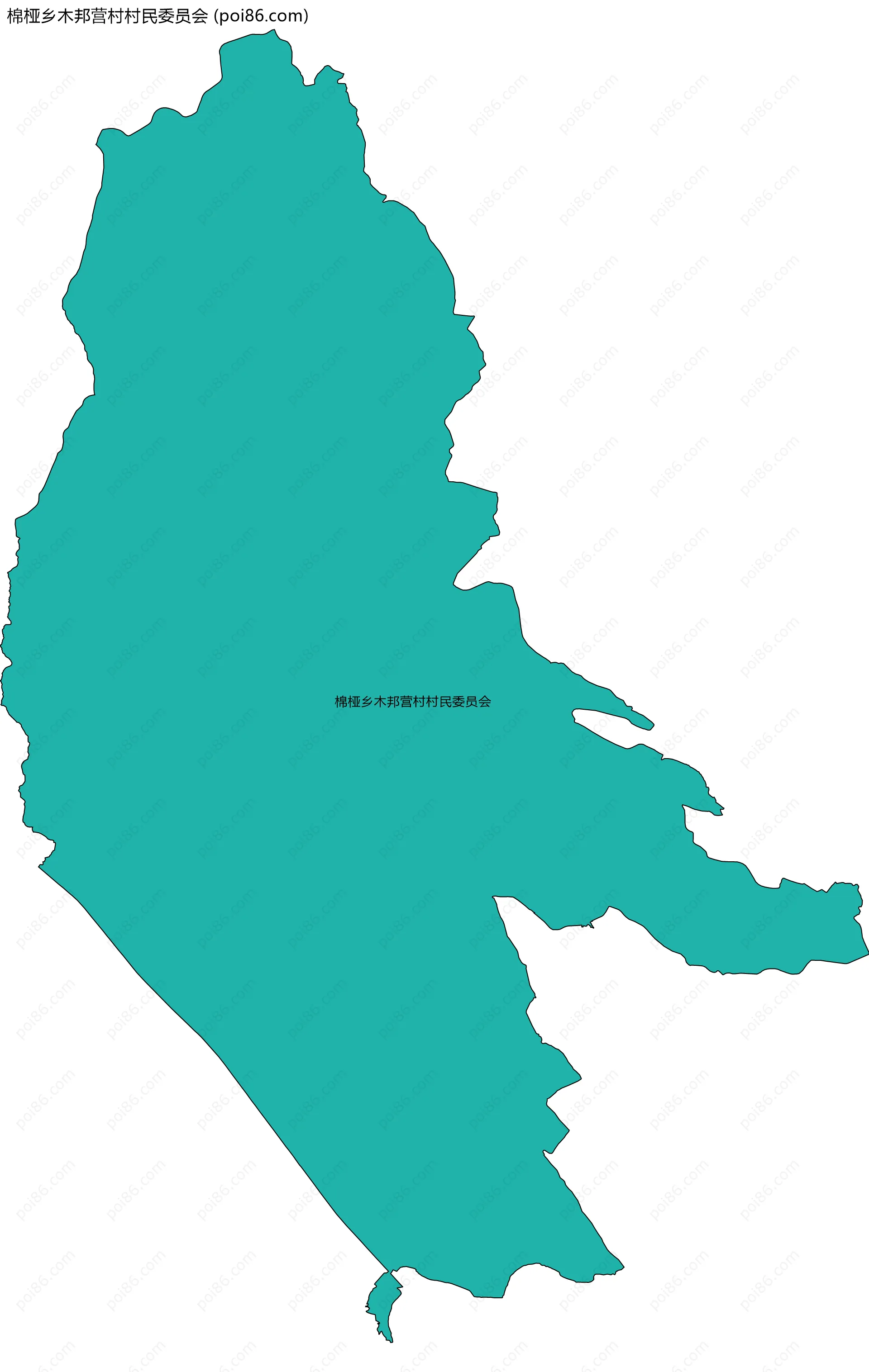 棉桠乡木邦营村村民委员会边界地图