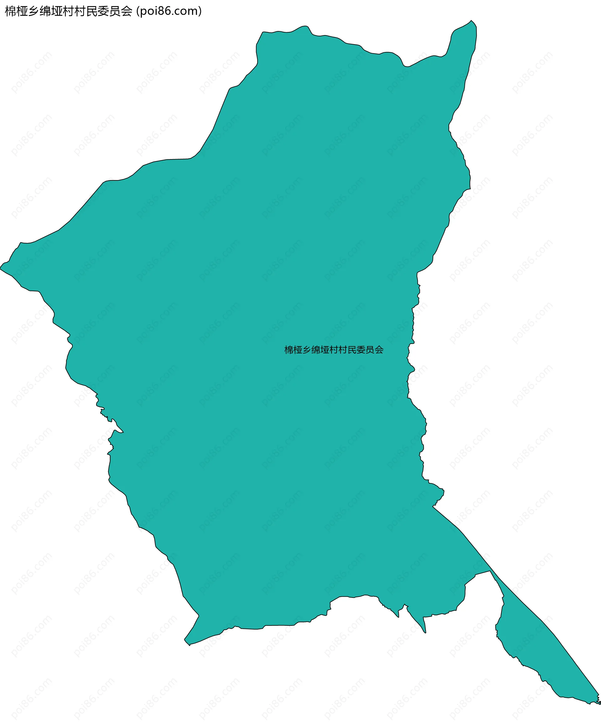 棉桠乡绵垭村村民委员会边界地图