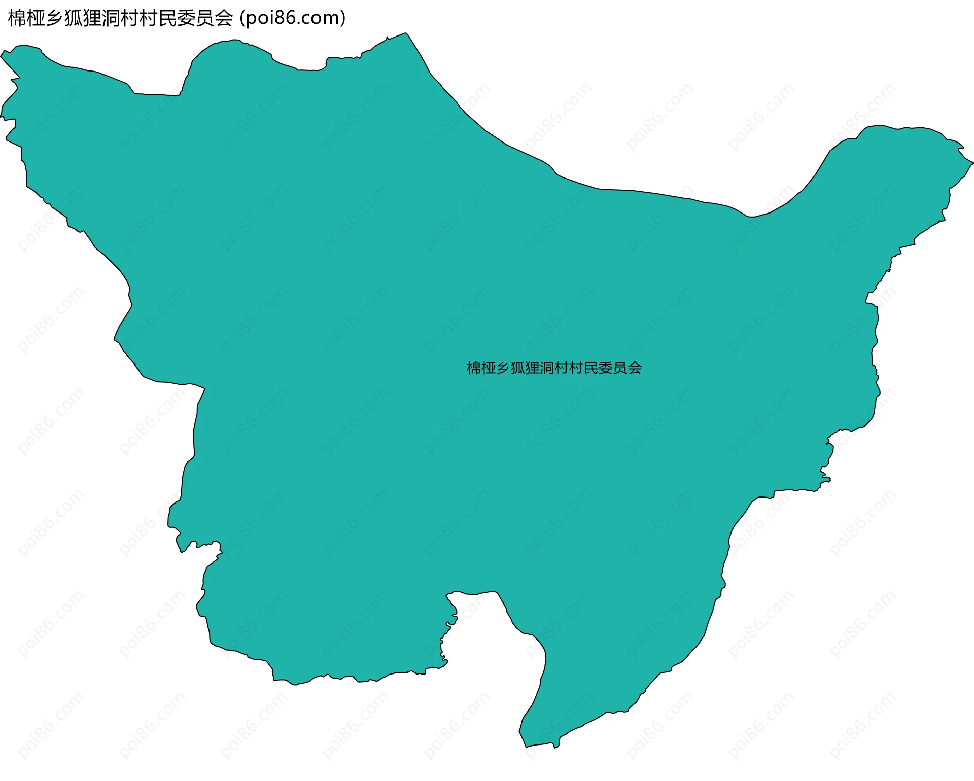 棉桠乡狐狸洞村村民委员会边界地图