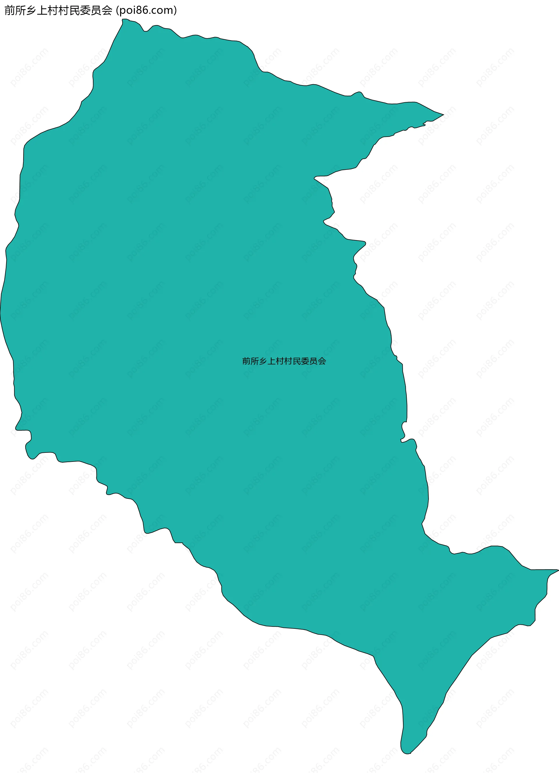 前所乡上村村民委员会边界地图