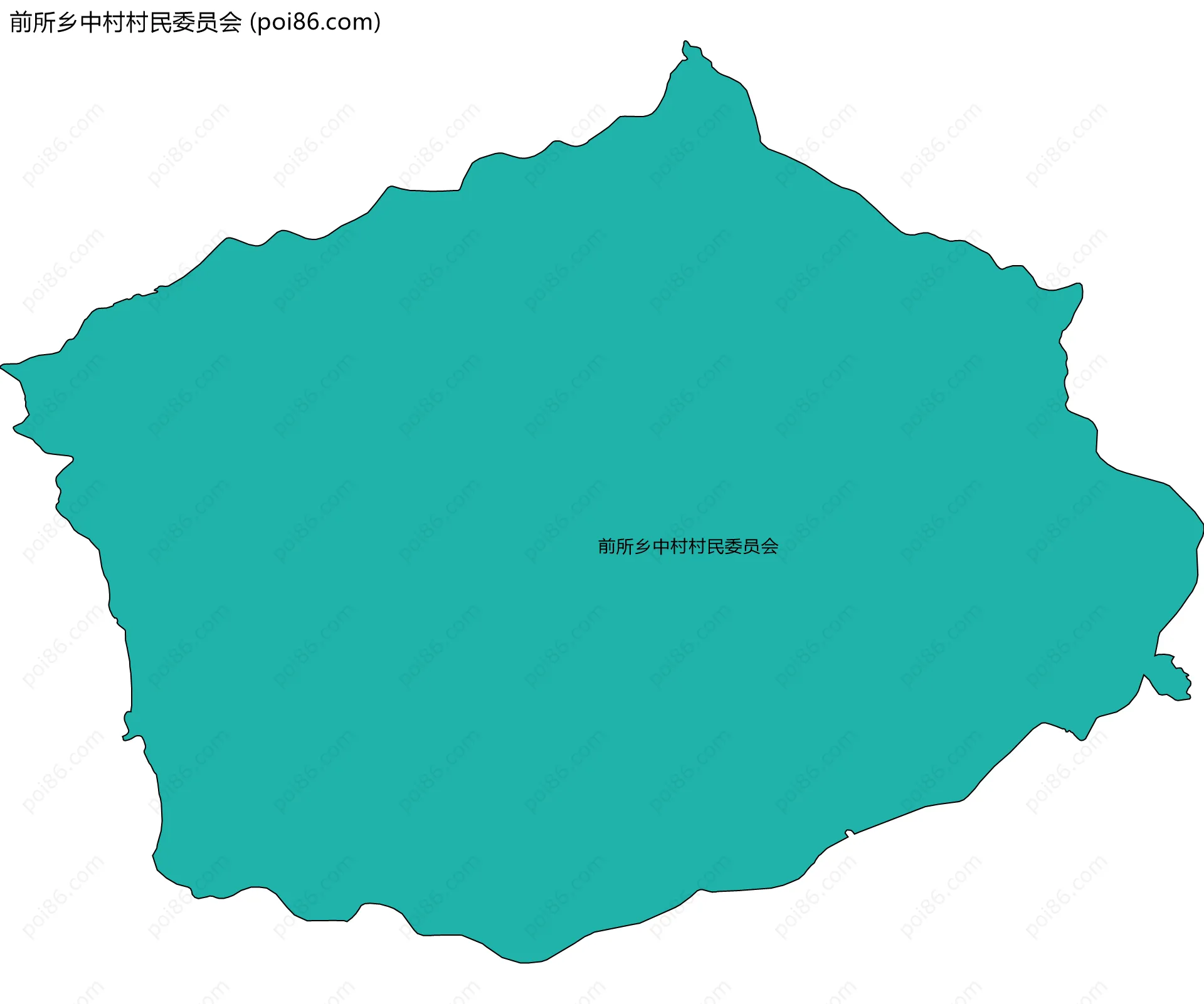 前所乡中村村民委员会边界地图